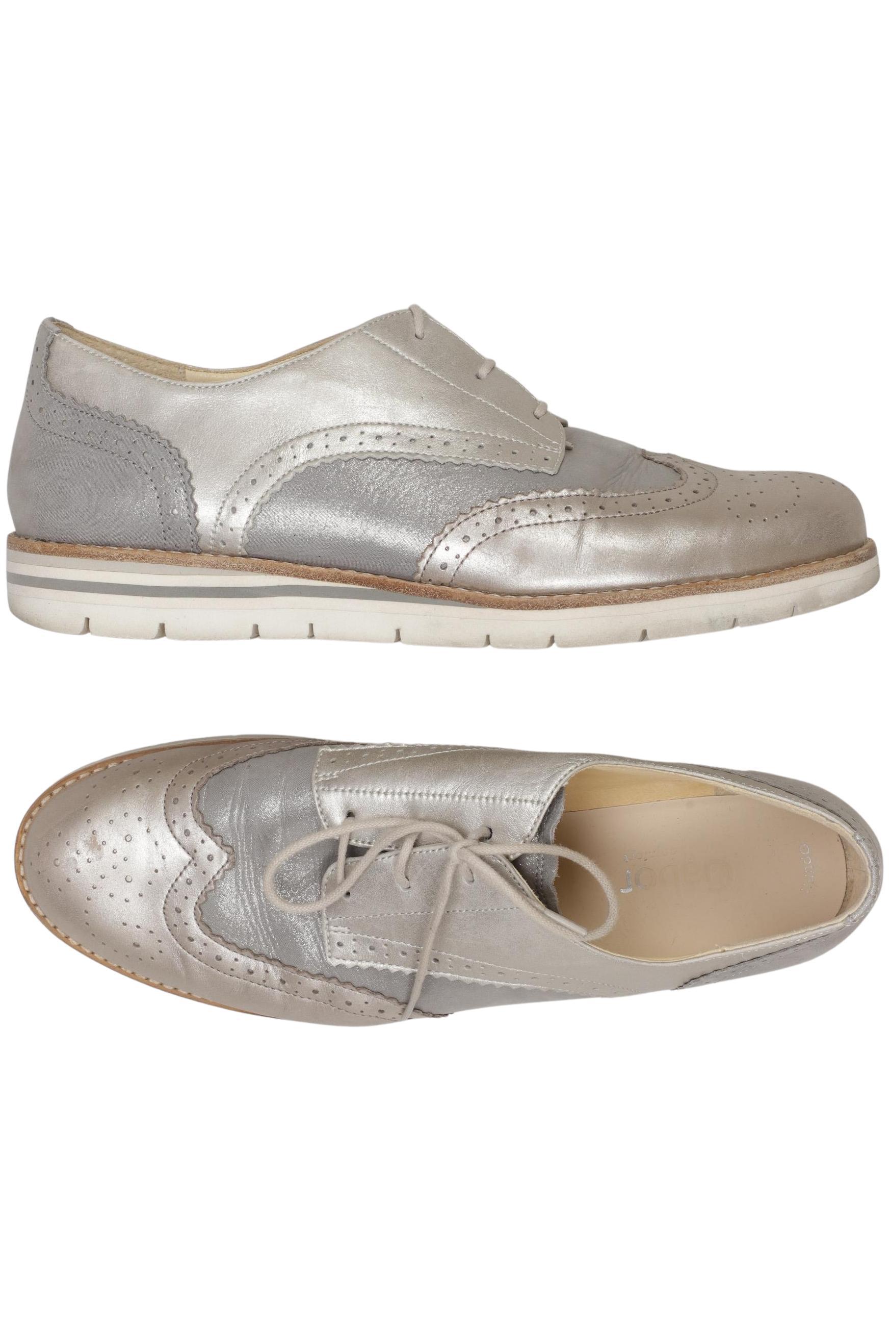 

Gabor Damen Halbschuh, silber, Gr. 8