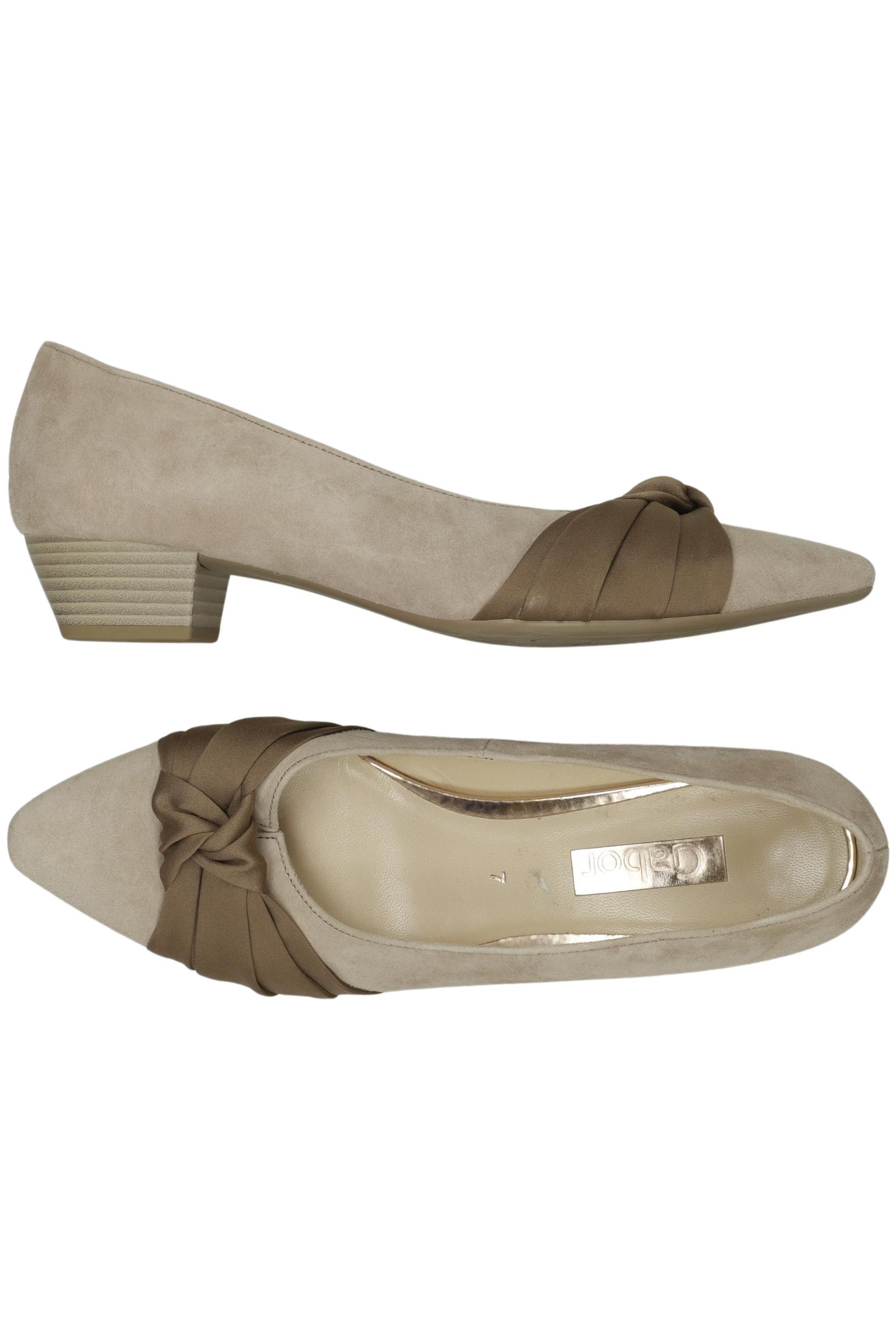

Gabor Damen Halbschuh, beige, Gr. 7