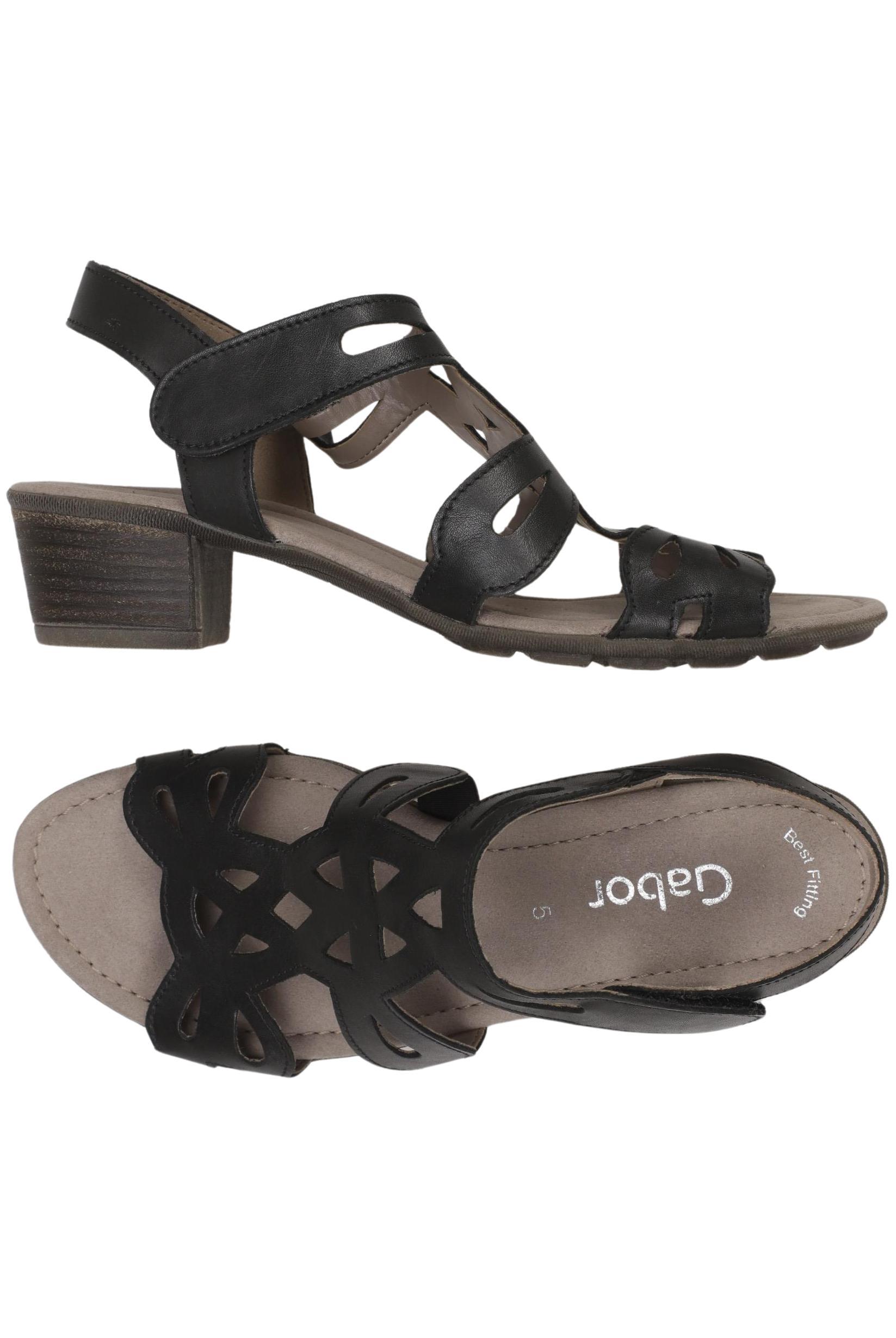 

Gabor Damen Sandale, schwarz, Gr. 5