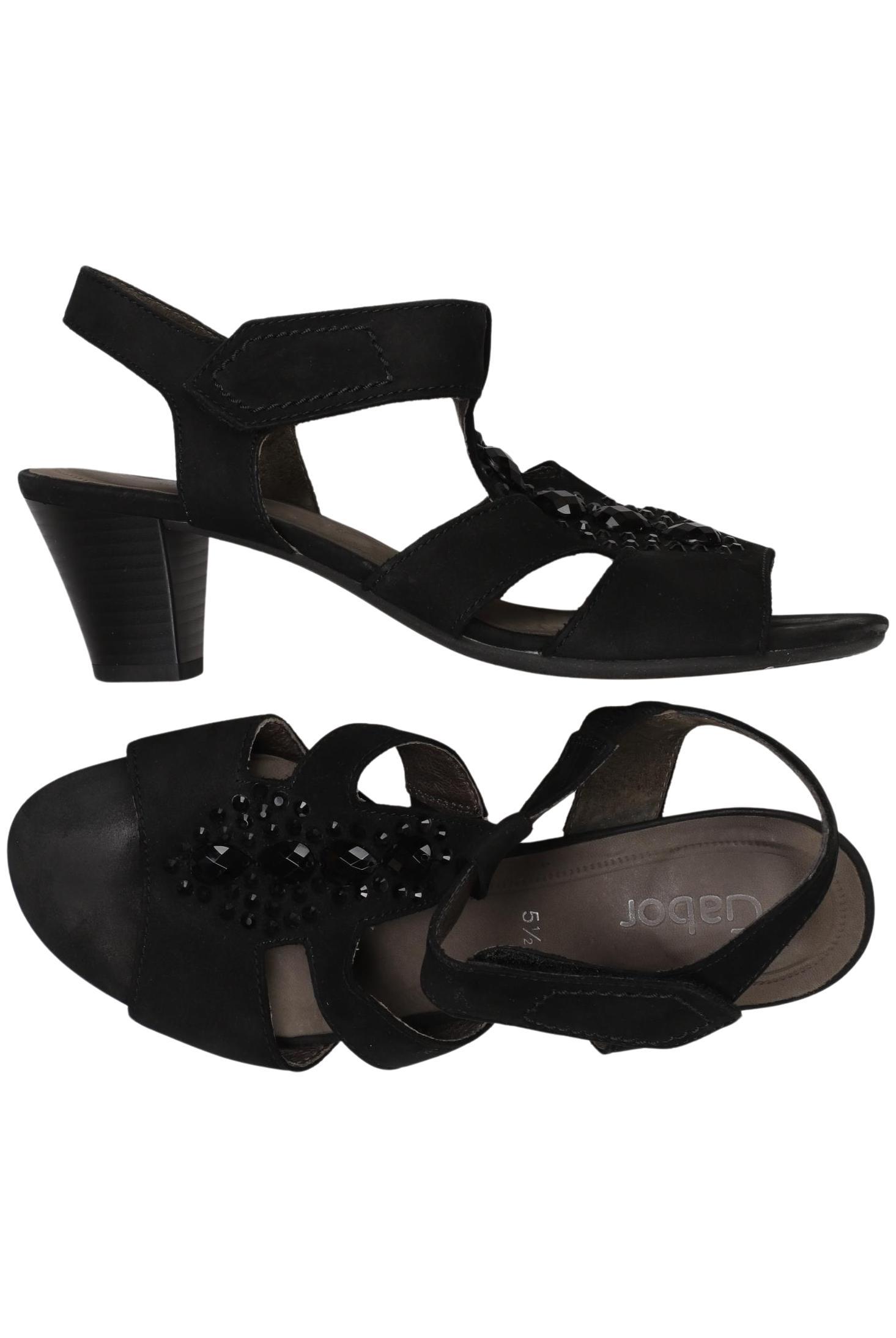 

Gabor Damen Sandale, schwarz, Gr. 5.5