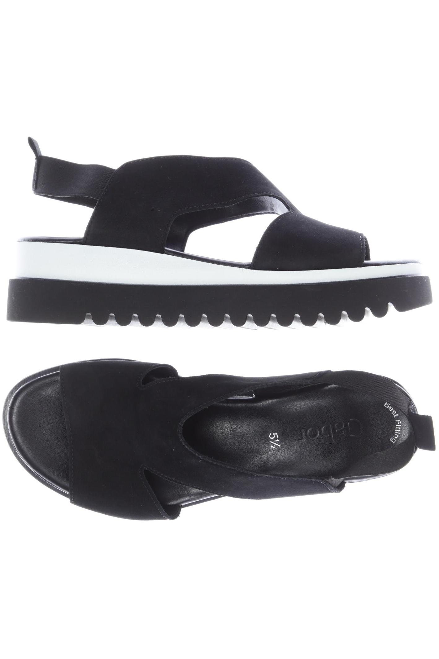 

Gabor Damen Sandale, schwarz, Gr. 5.5