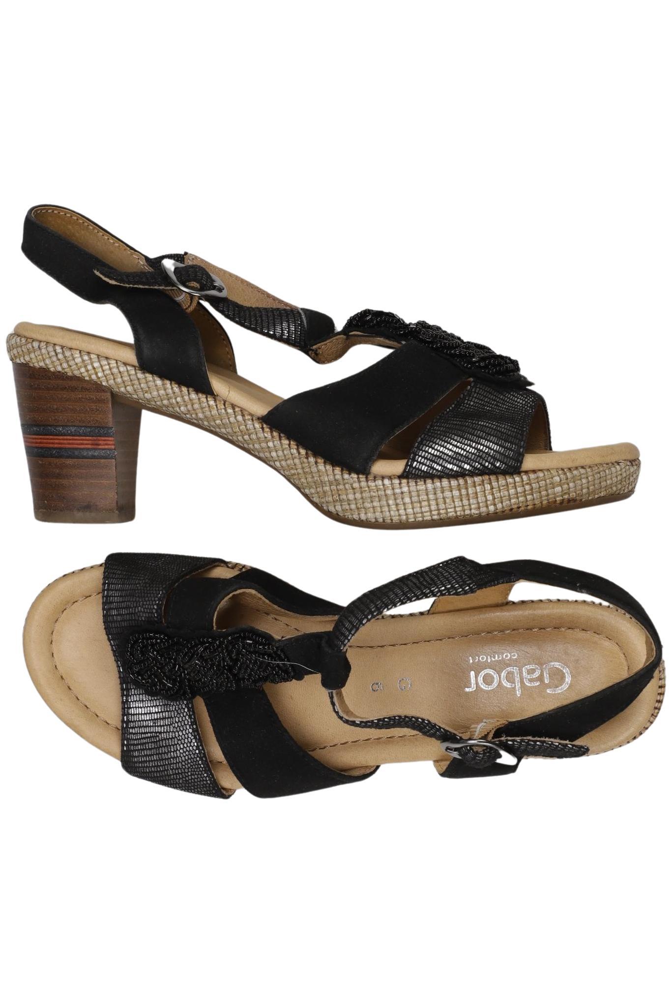 

Gabor Damen Sandale, schwarz, Gr. 6