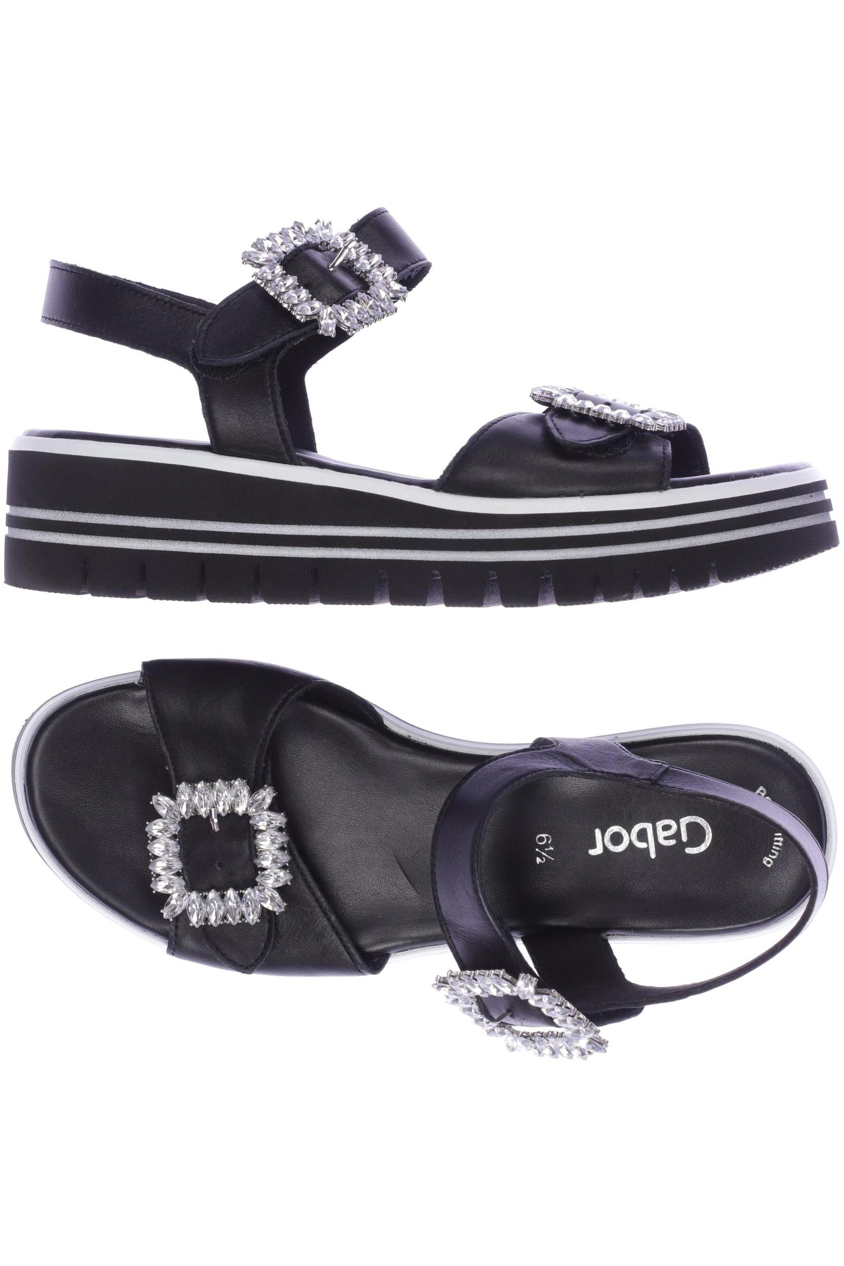 

Gabor Damen Sandale, schwarz, Gr. 6.5