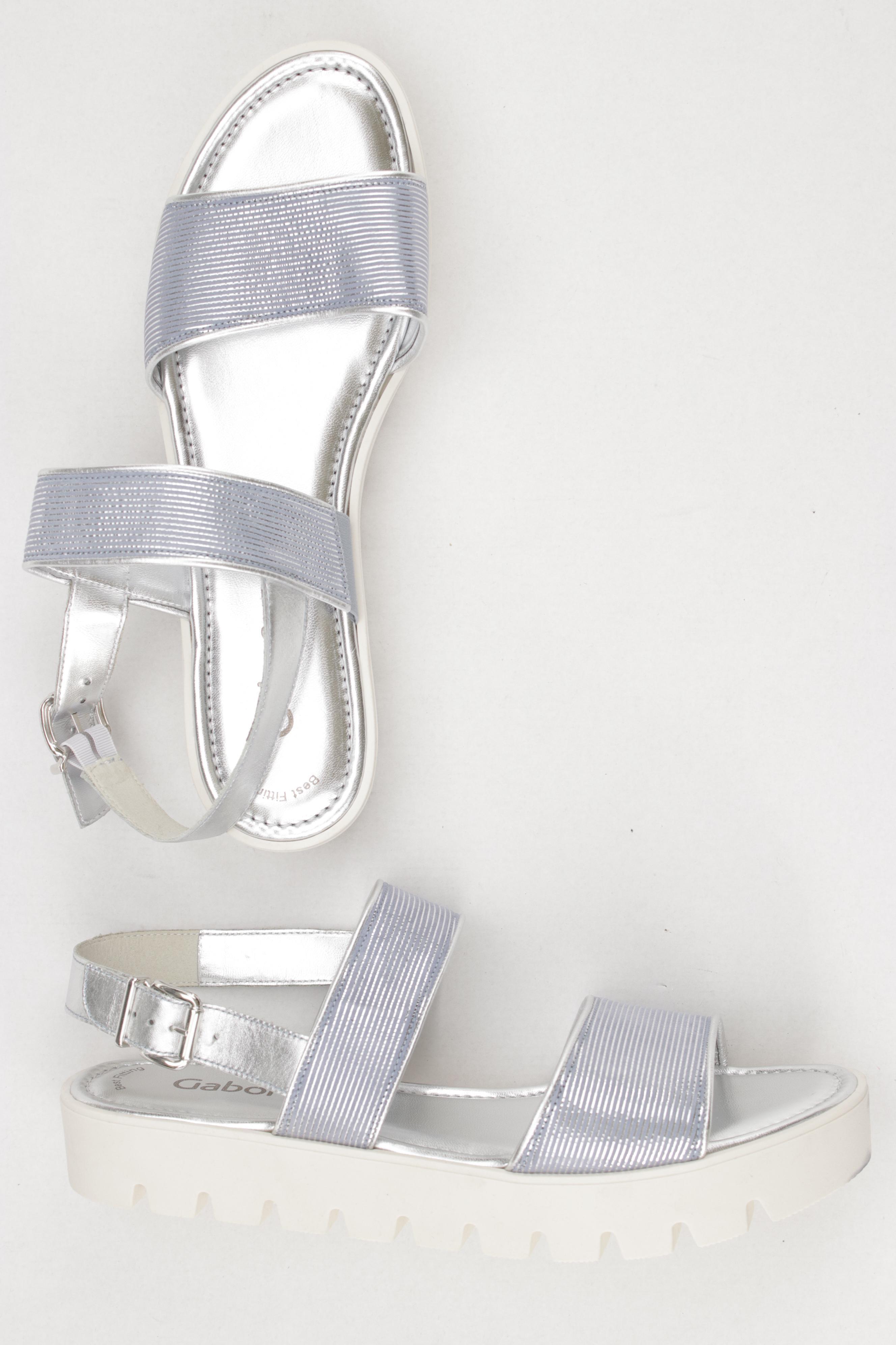 

Gabor Damen Sandale, silber, Gr. 6