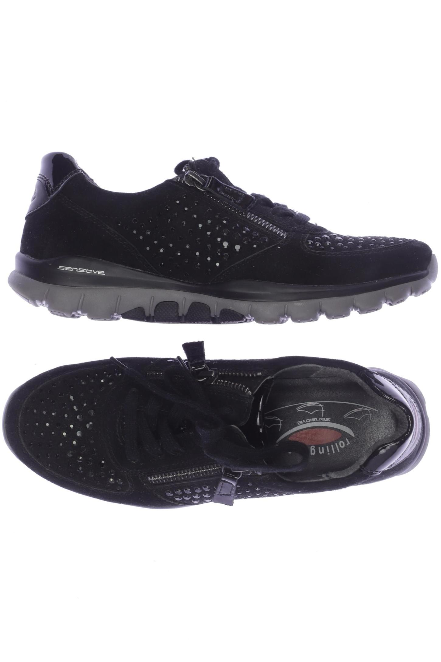 

Gabor Damen Sneakers, schwarz, Gr. 4