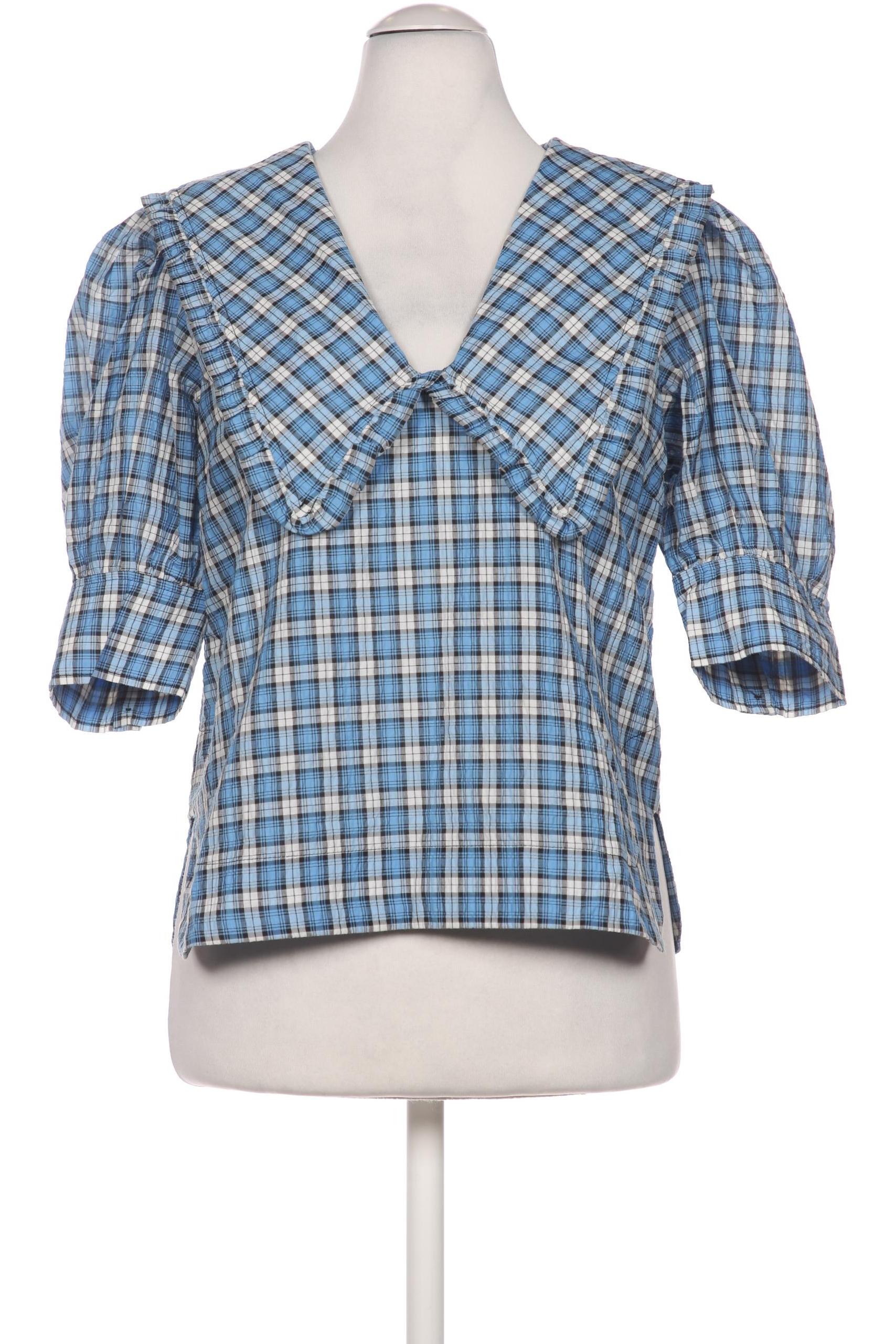 

Ganni Damen Bluse, blau, Gr. 38