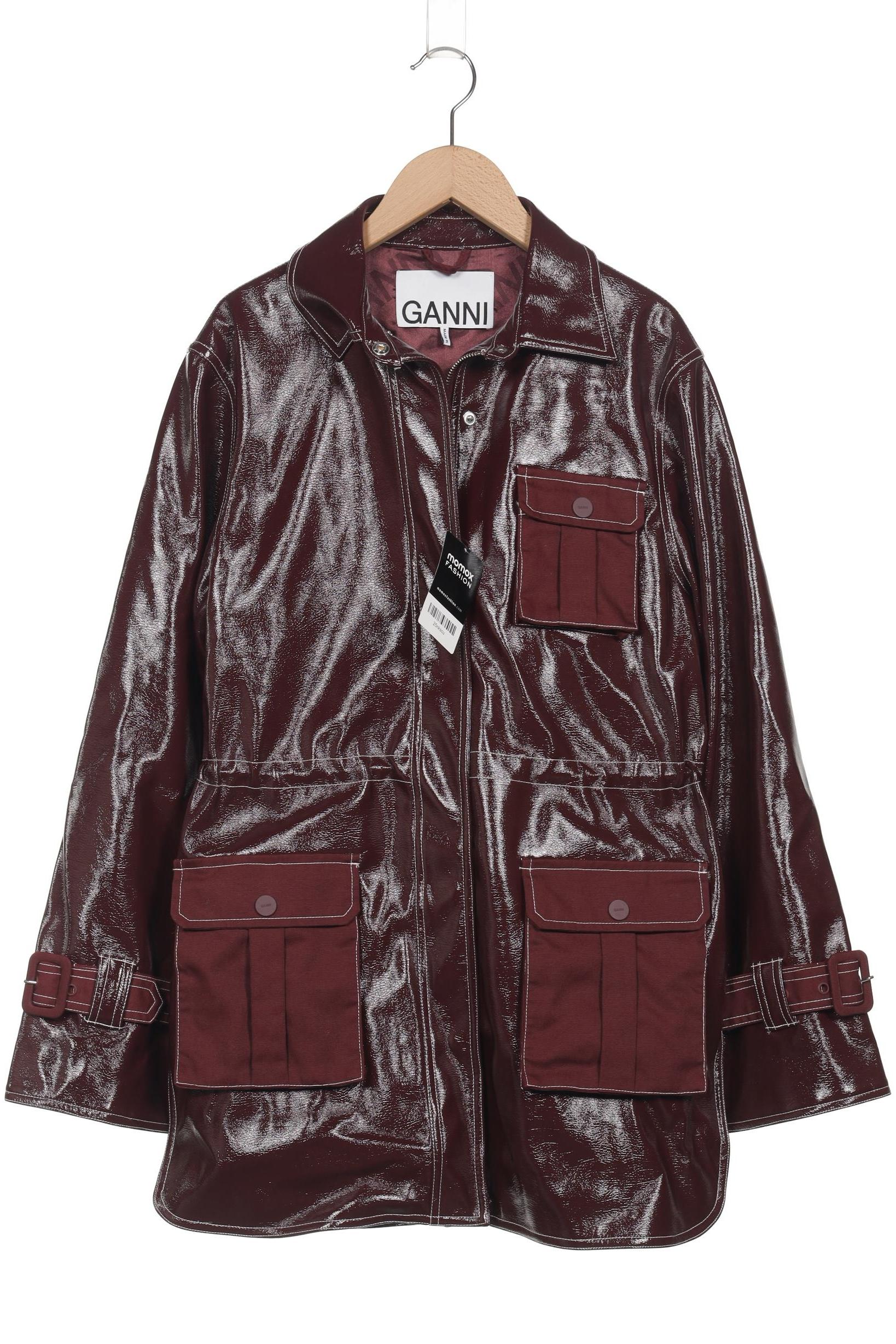 

Ganni Damen Jacke, bordeaux, Gr. 36