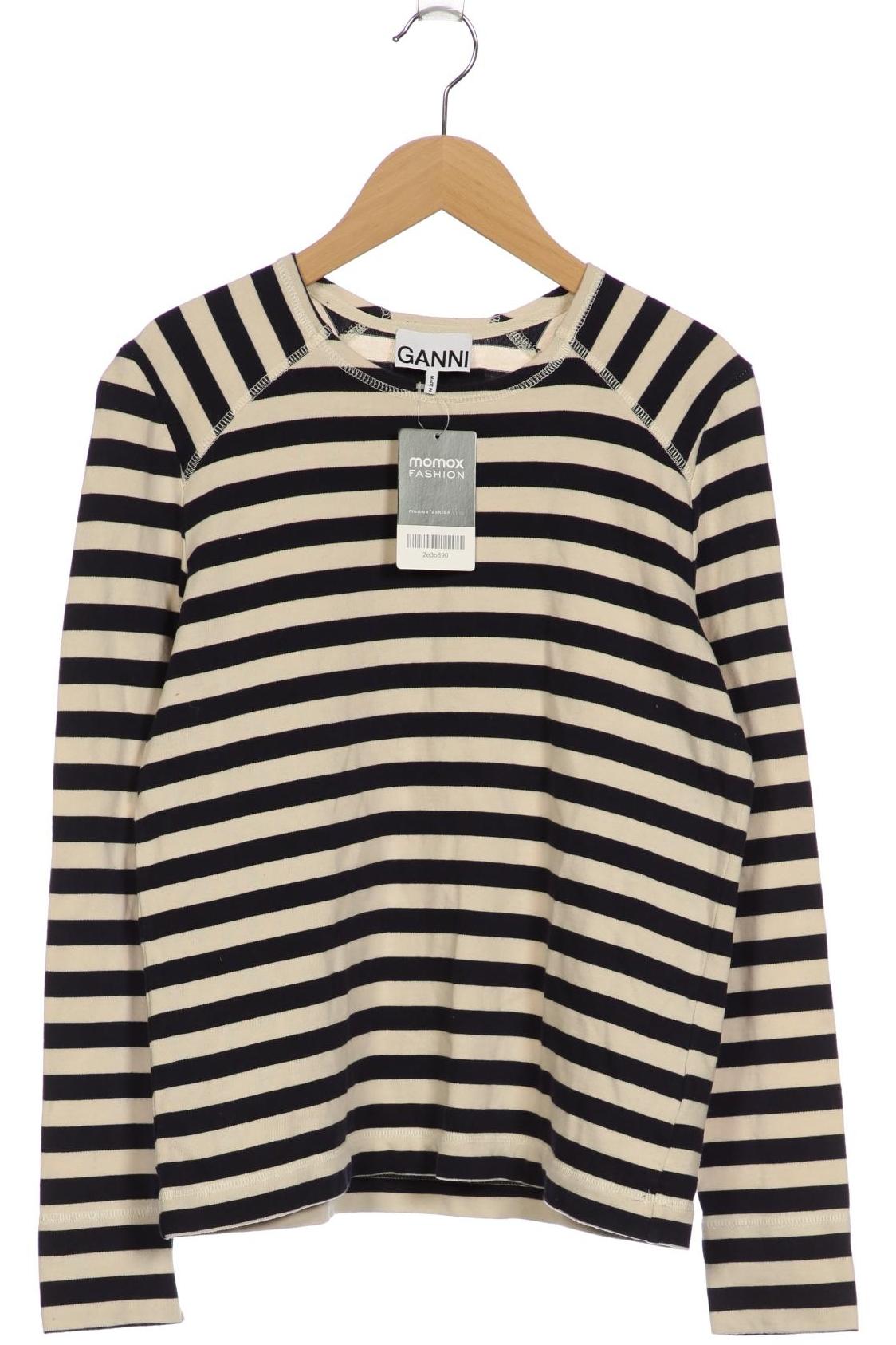 

Ganni Damen Langarmshirt, marineblau, Gr. 38