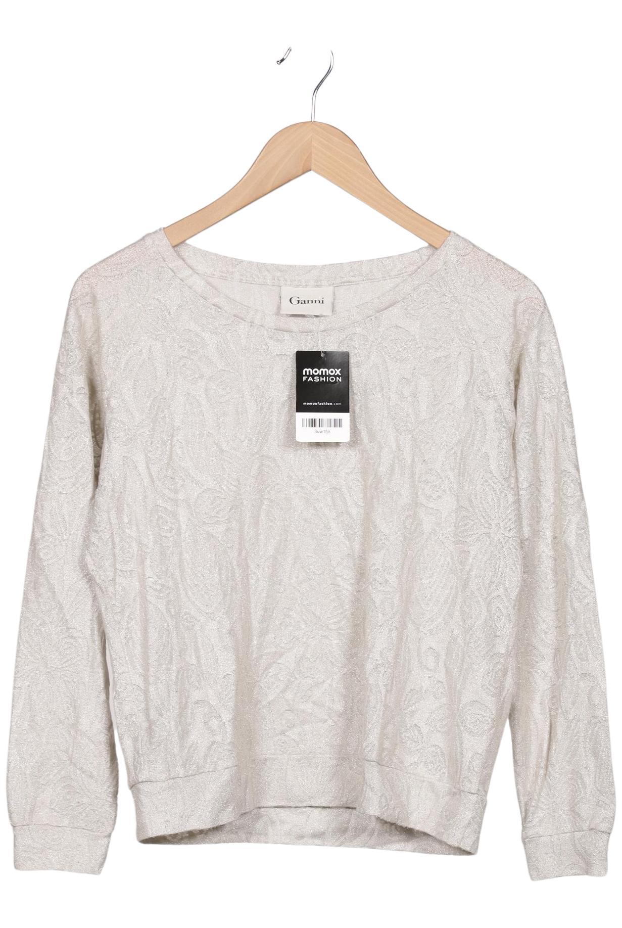 

Ganni Damen Langarmshirt, grau, Gr. 38
