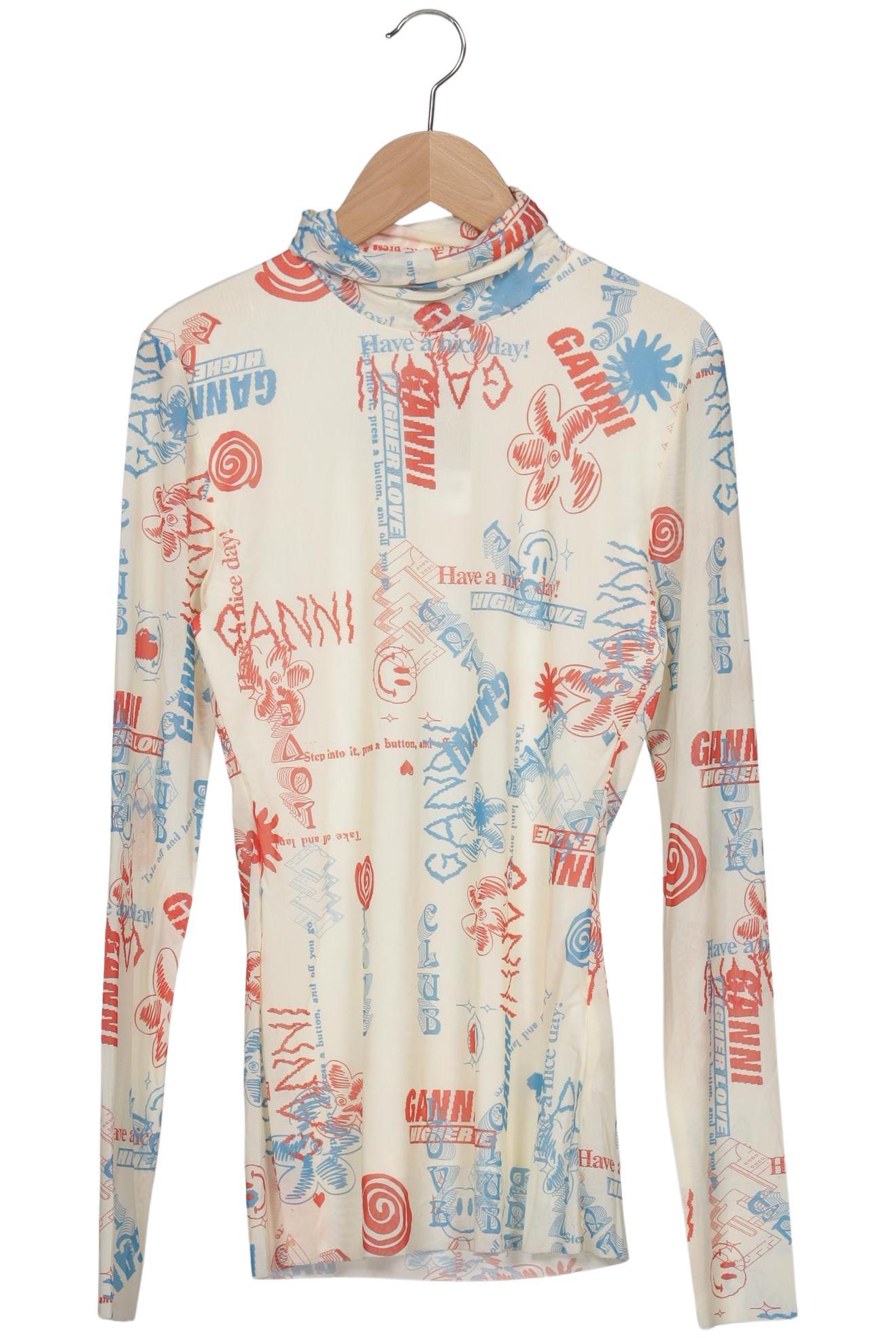 

Ganni Damen Langarmshirt, mehrfarbig, Gr. 36