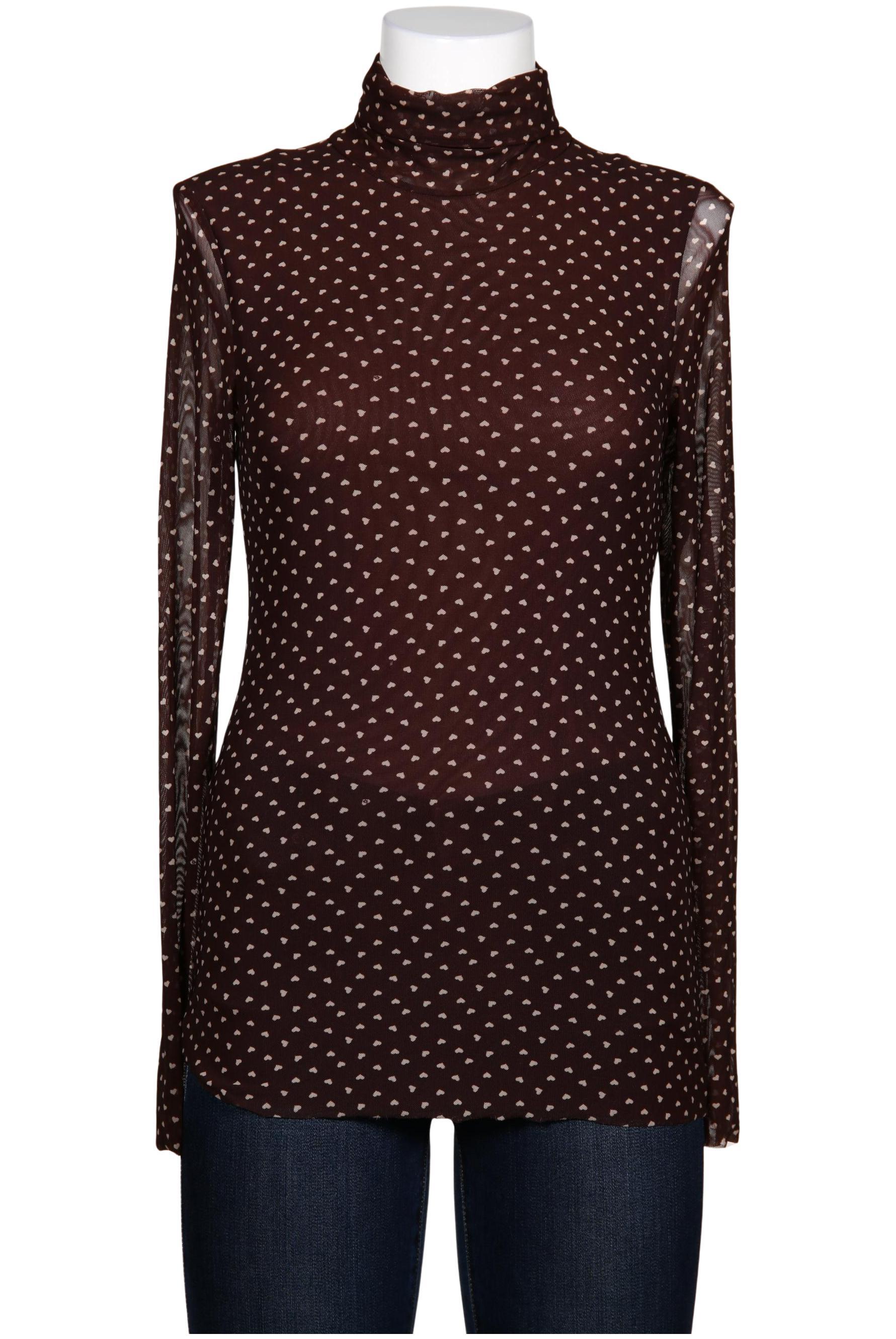 

Ganni Damen Langarmshirt, braun, Gr. 40