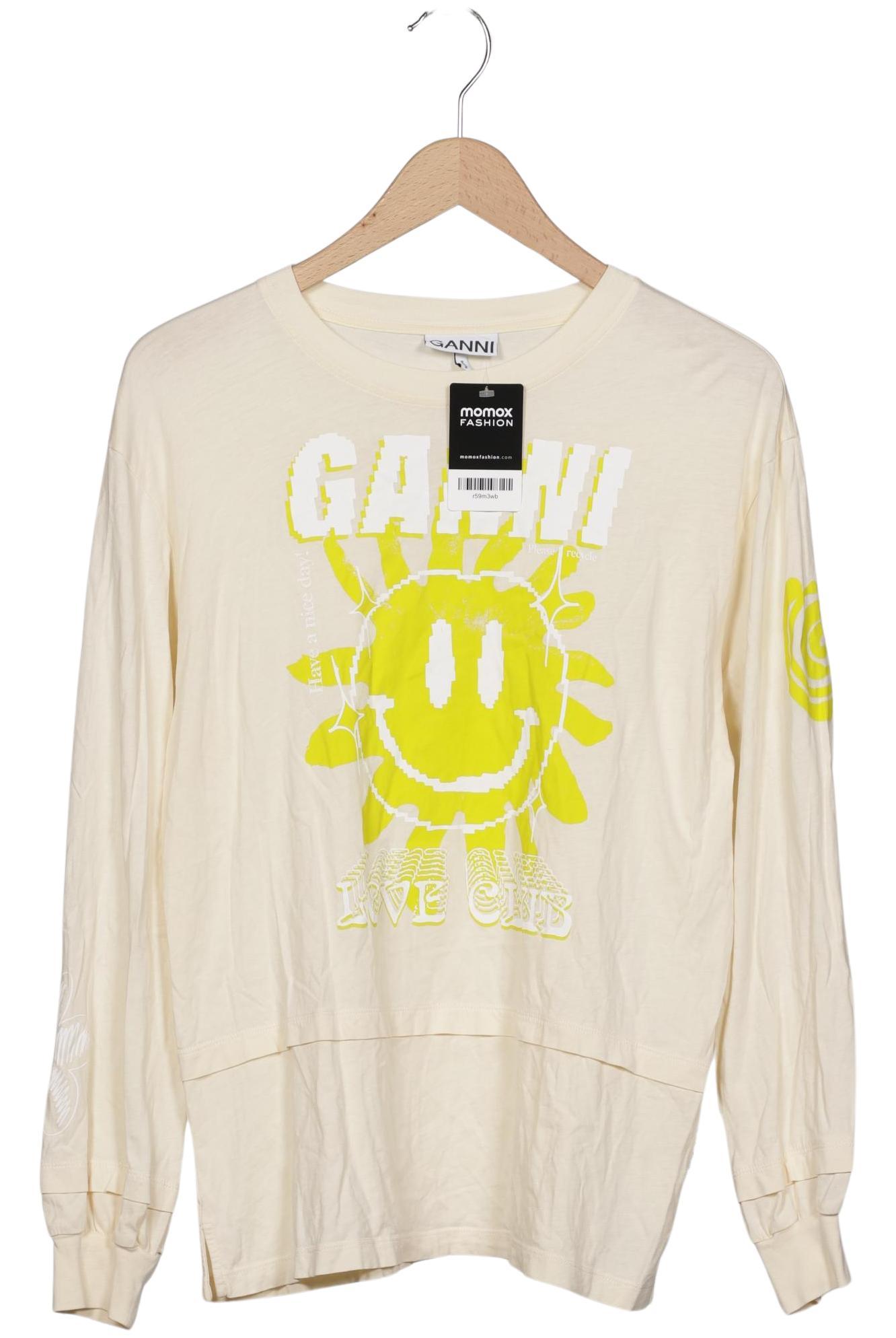 

Ganni Damen Langarmshirt, neon, Gr. 38