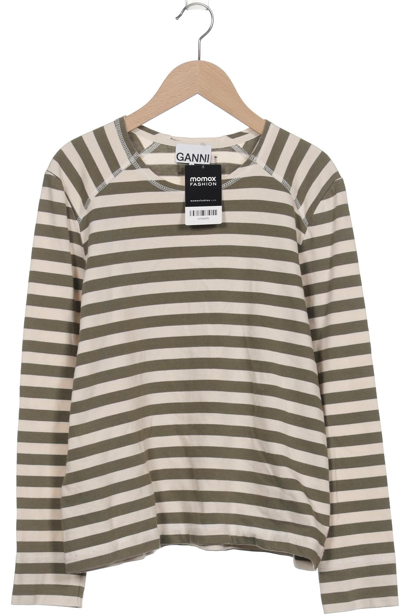 

Ganni Damen Langarmshirt, cremeweiß, Gr. 44