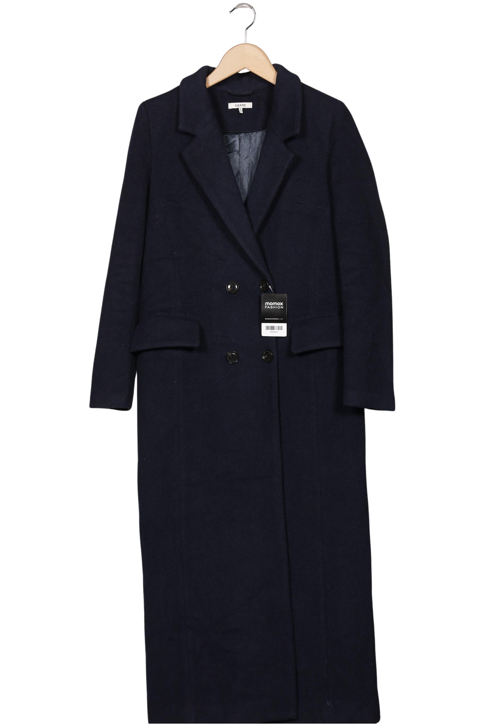 

Ganni Damen Mantel, marineblau, Gr. 34