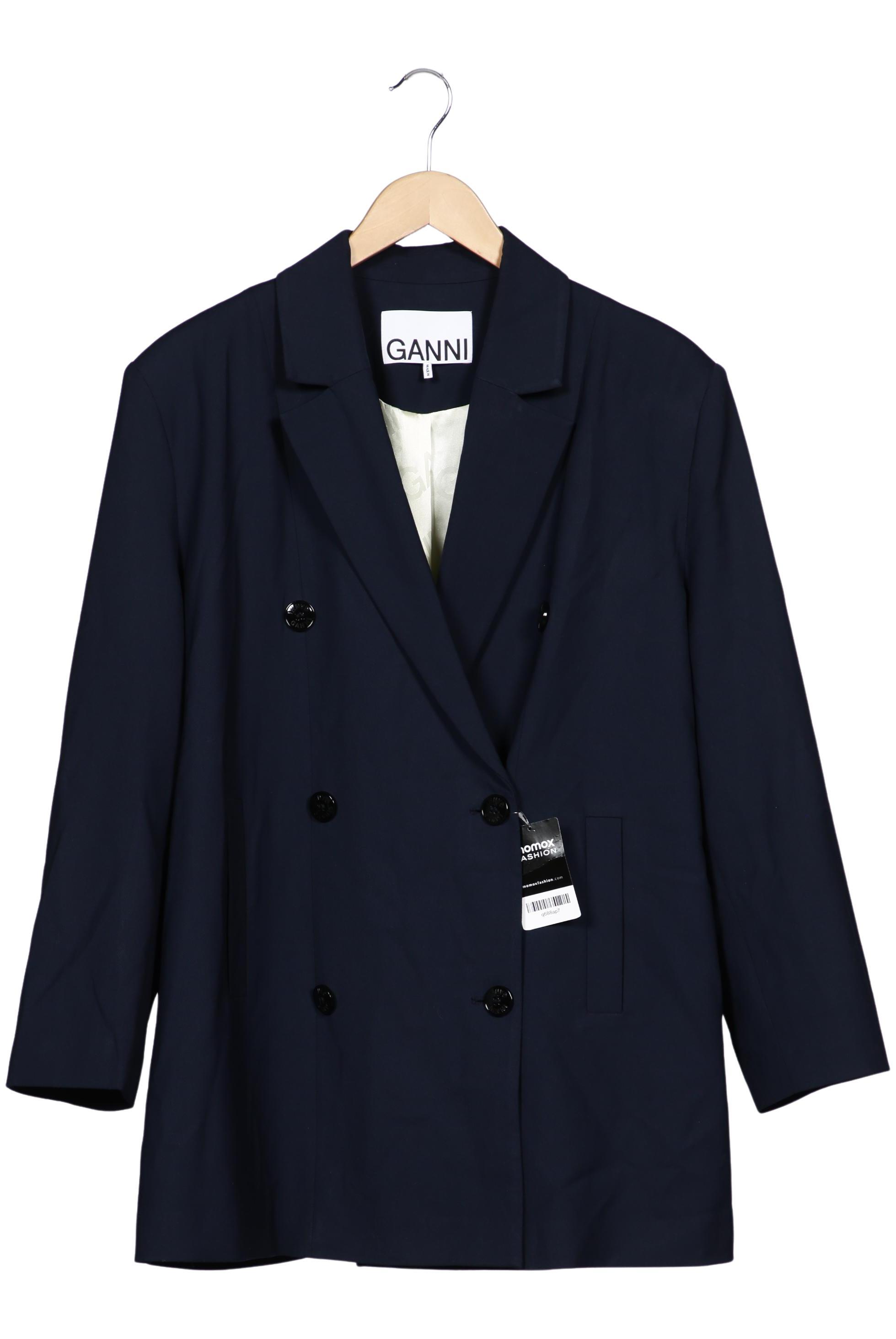 

Ganni Damen Mantel, marineblau, Gr. 42