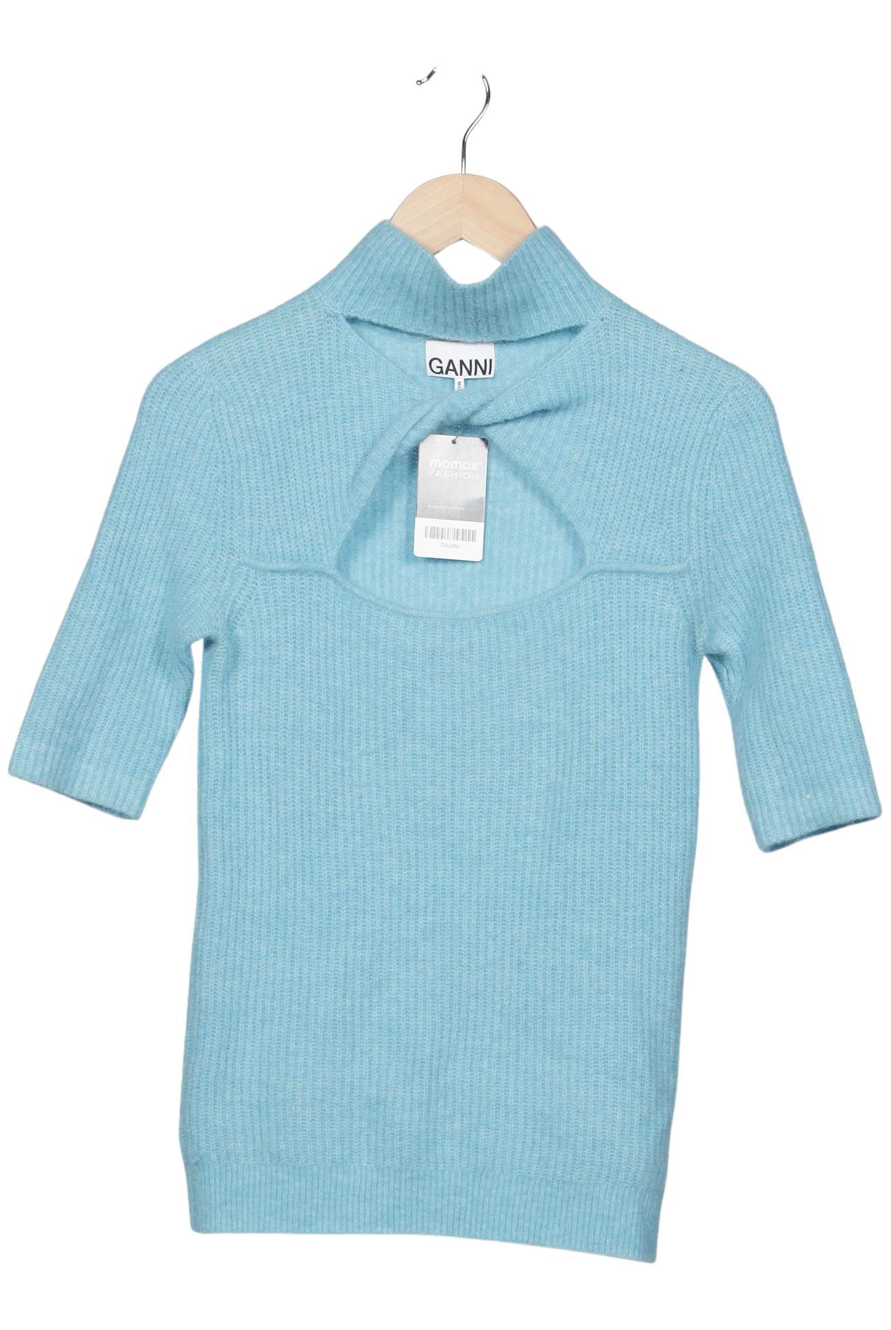 

Ganni Damen Pullover, hellblau, Gr. 38