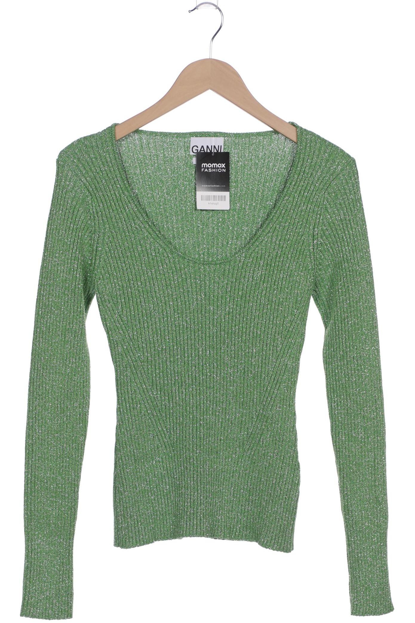 

Ganni Damen Pullover, grün, Gr. 42