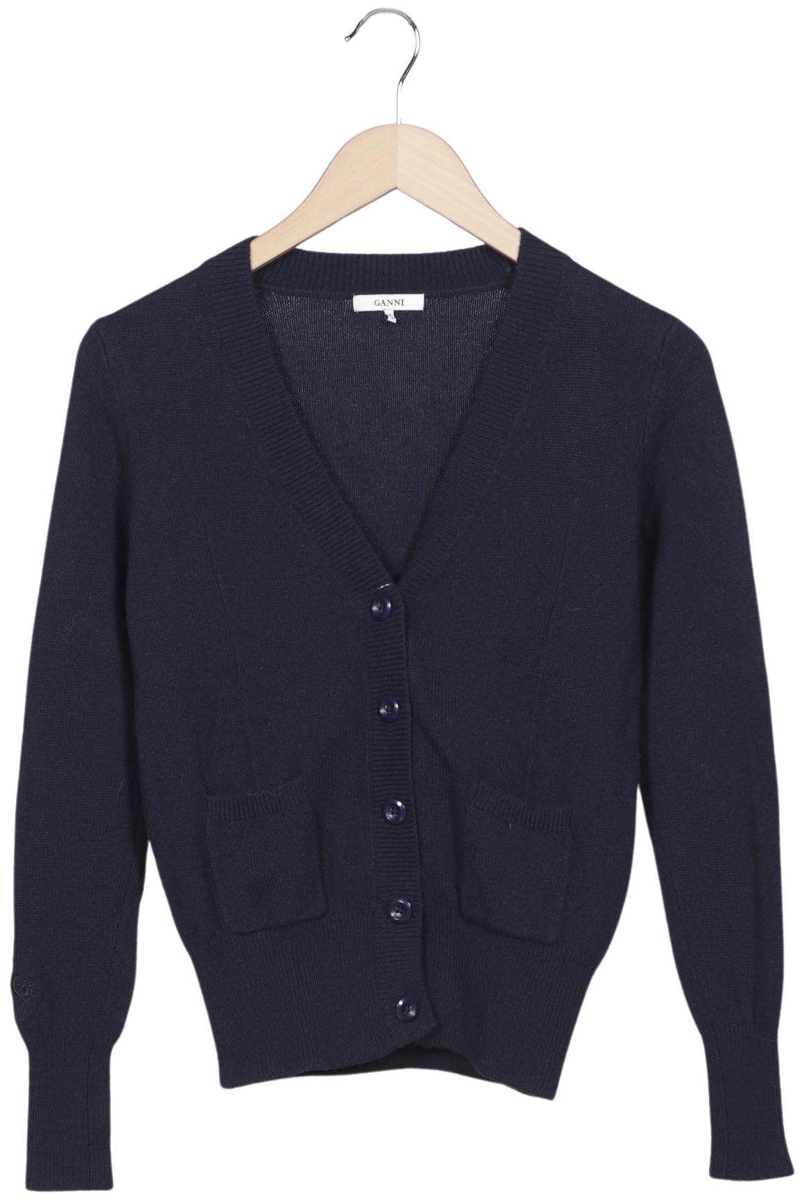 

Ganni Damen Strickjacke, marineblau, Gr. 36