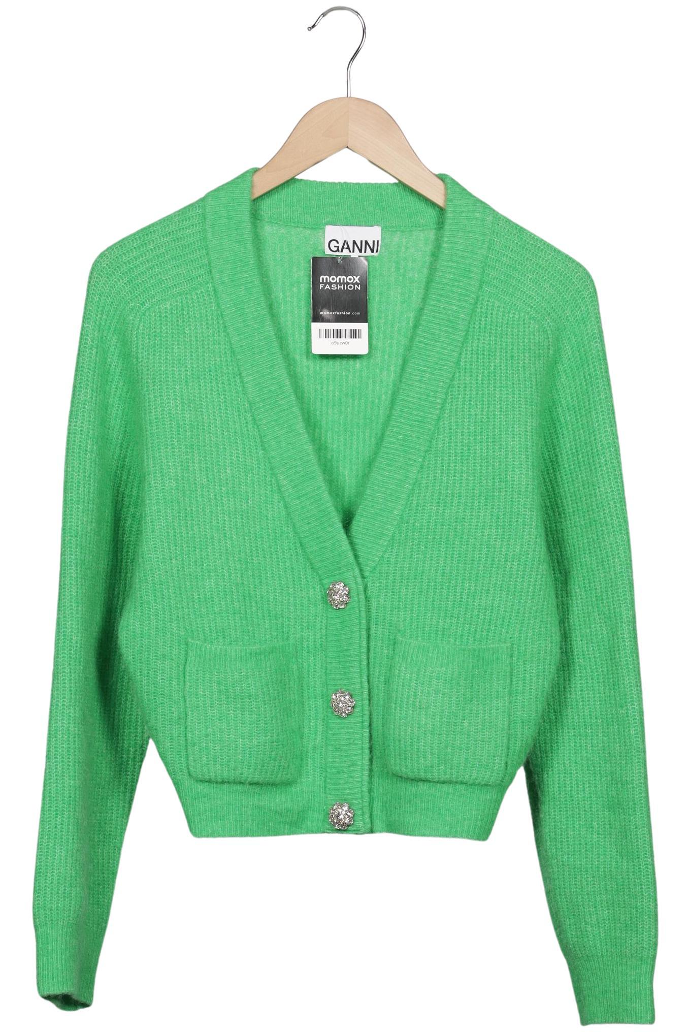 

Ganni Damen Strickjacke, grün, Gr. 36
