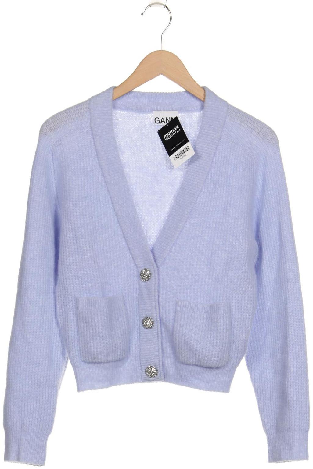 

Ganni Damen Strickjacke, blau, Gr. 36