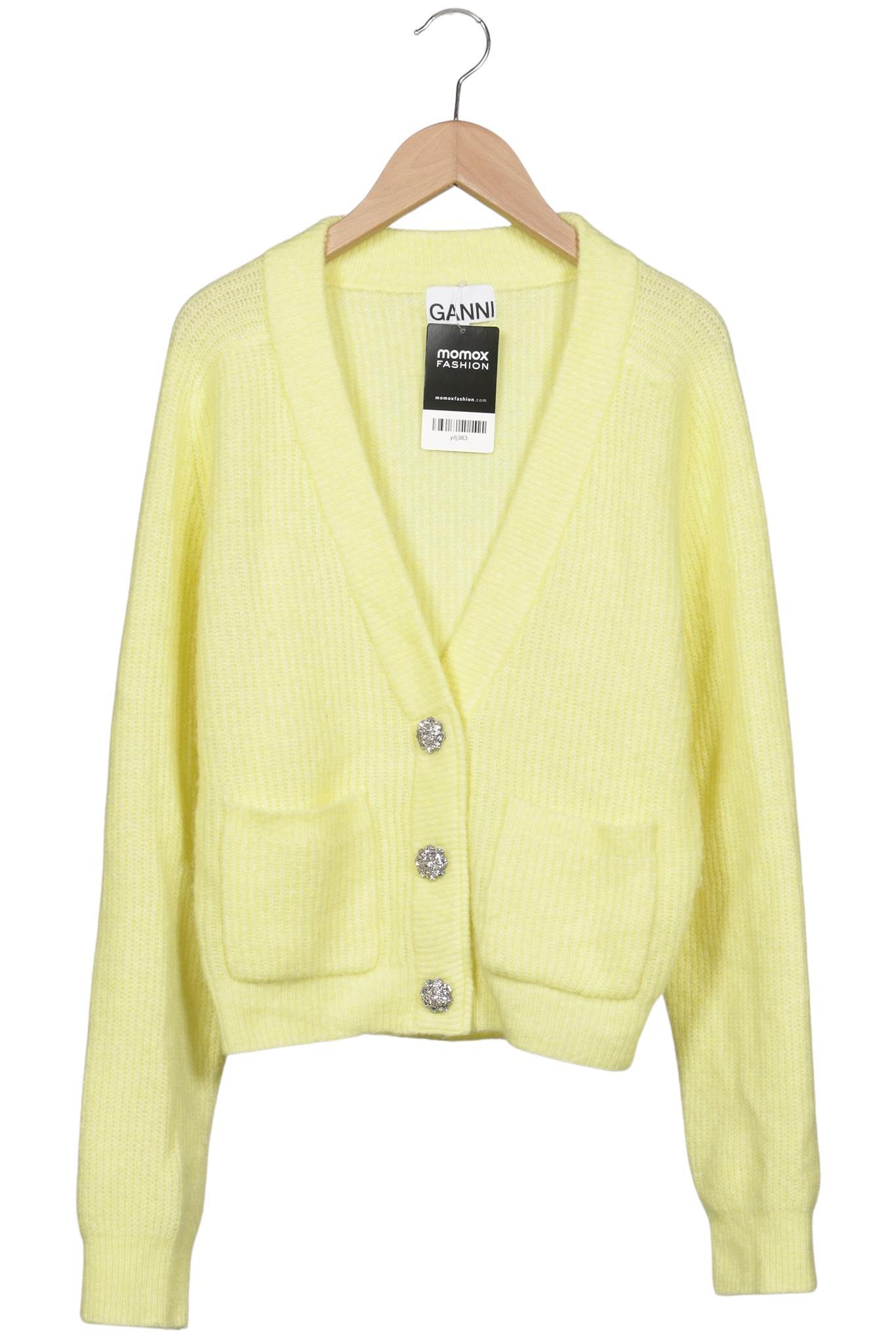 

Ganni Damen Strickjacke, gelb, Gr. 36