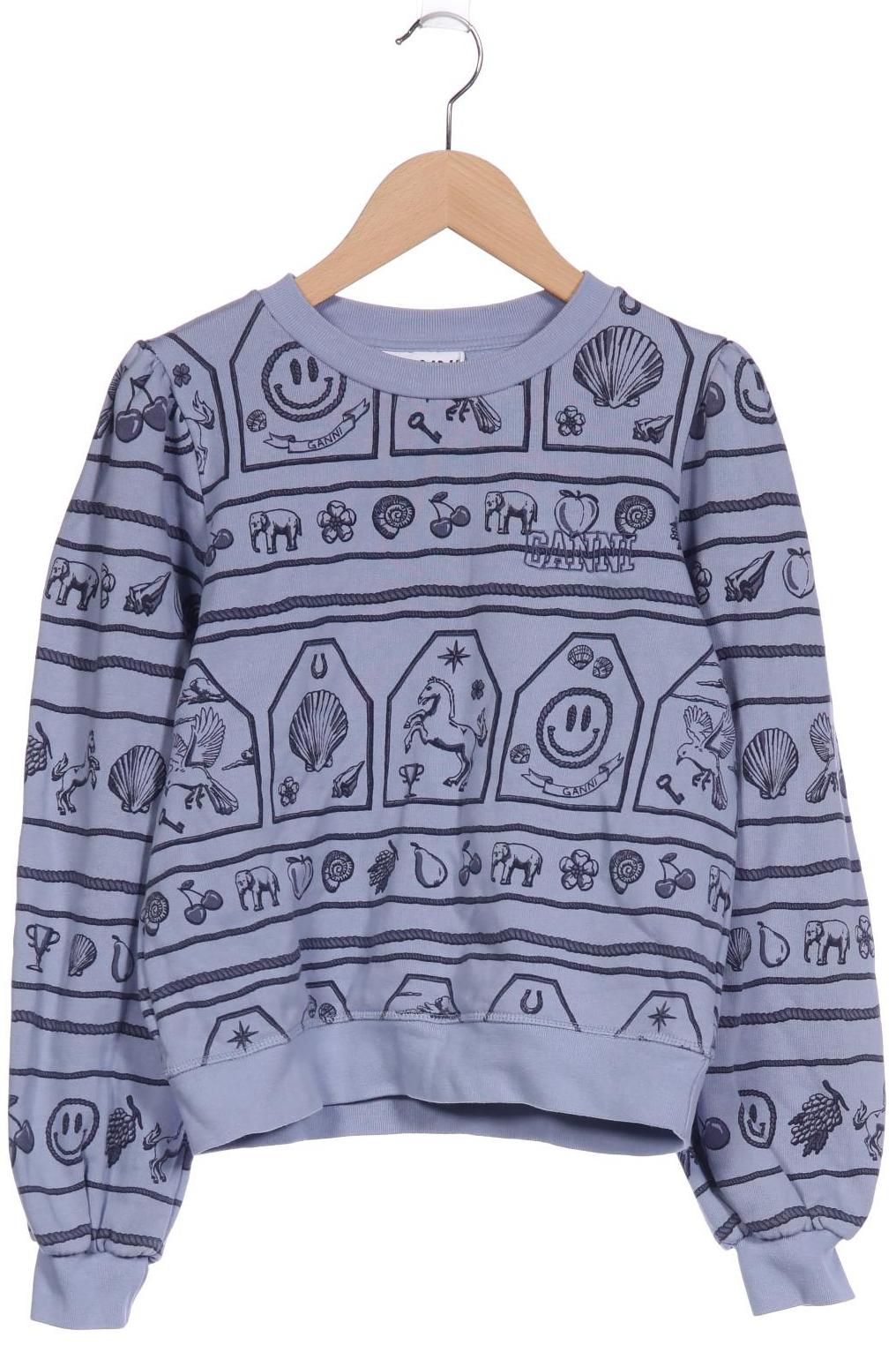 

Ganni Damen Sweatshirt, hellblau, Gr. 36