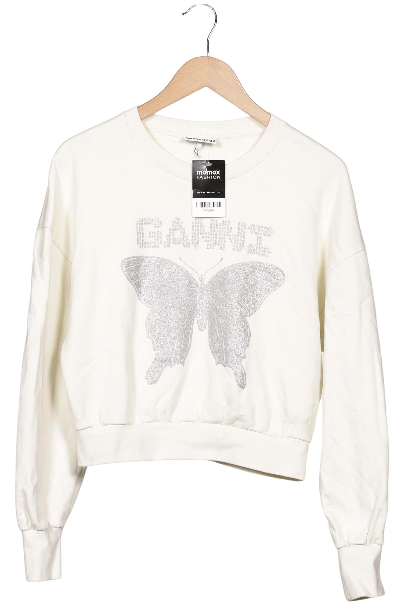 

Ganni Damen Sweatshirt, cremeweiß, Gr. 38