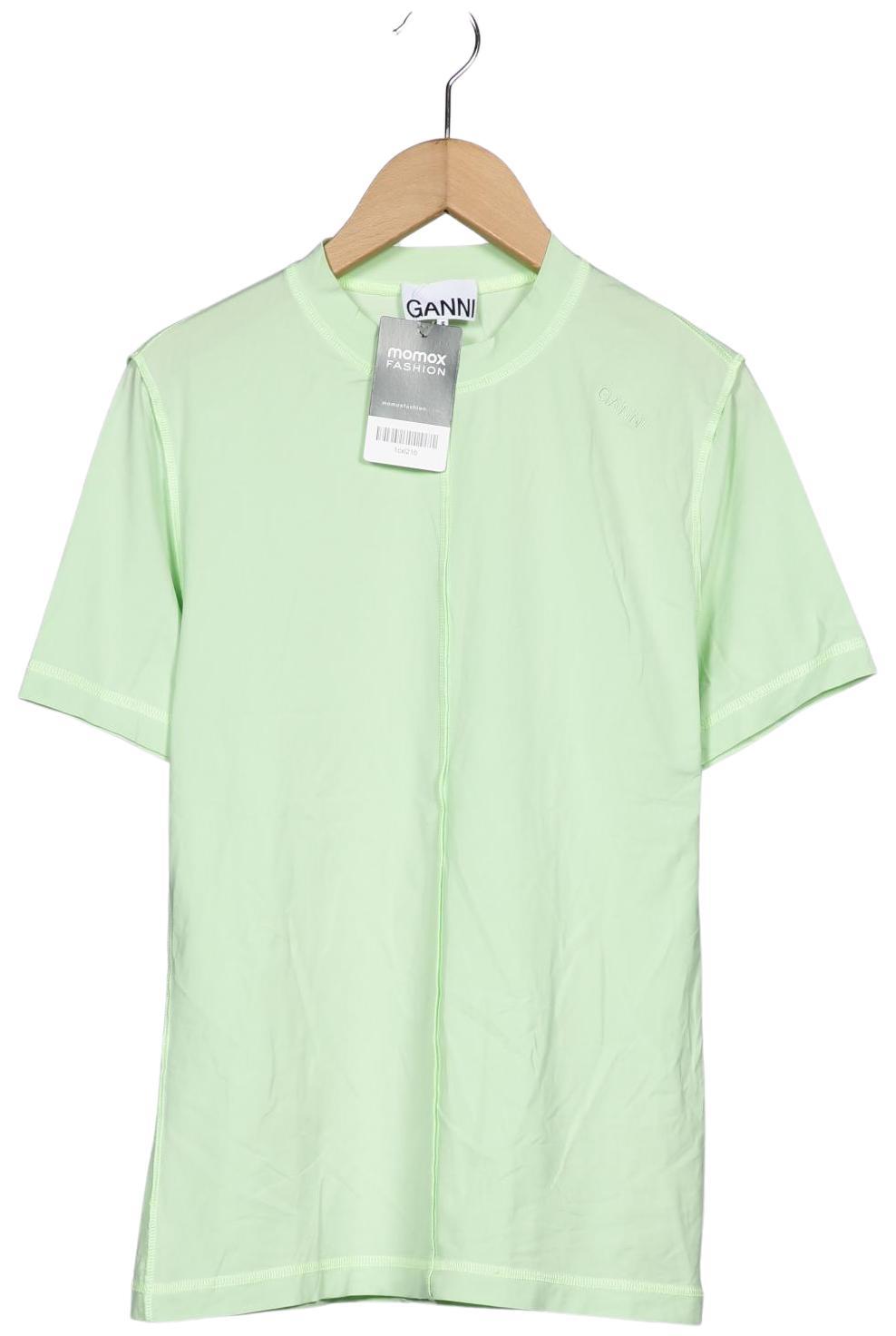 

Ganni Damen T-Shirt, hellgrün, Gr. 38