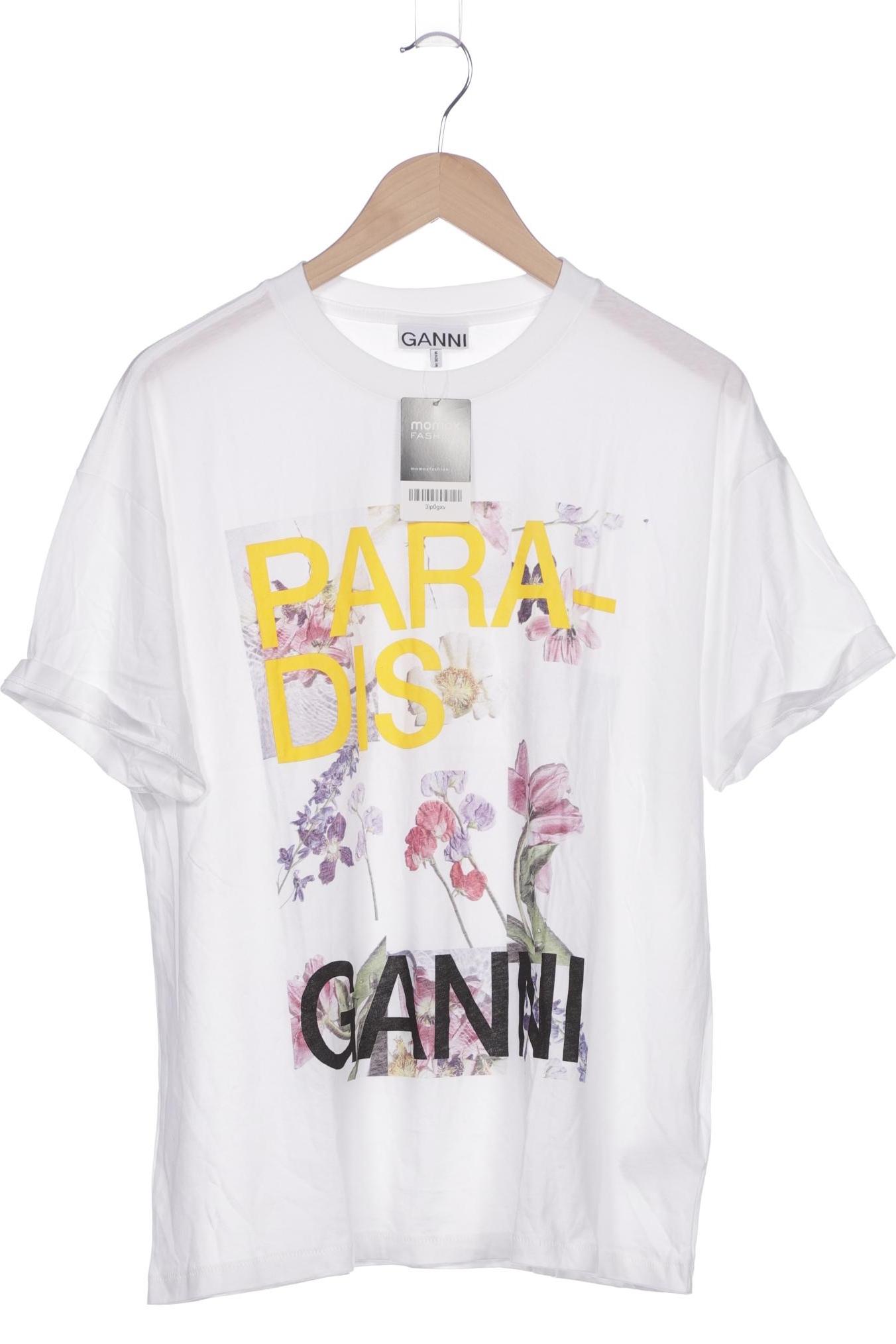 

Ganni Damen T-Shirt, weiß, Gr. 38
