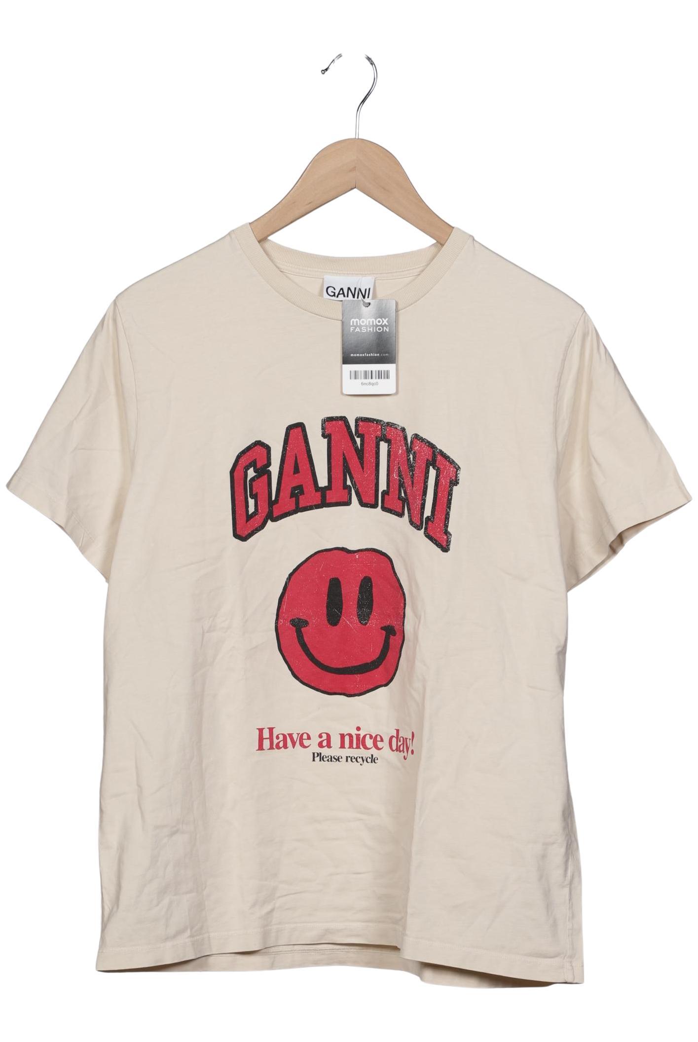 

Ganni Damen T-Shirt, cremeweiß, Gr. 42