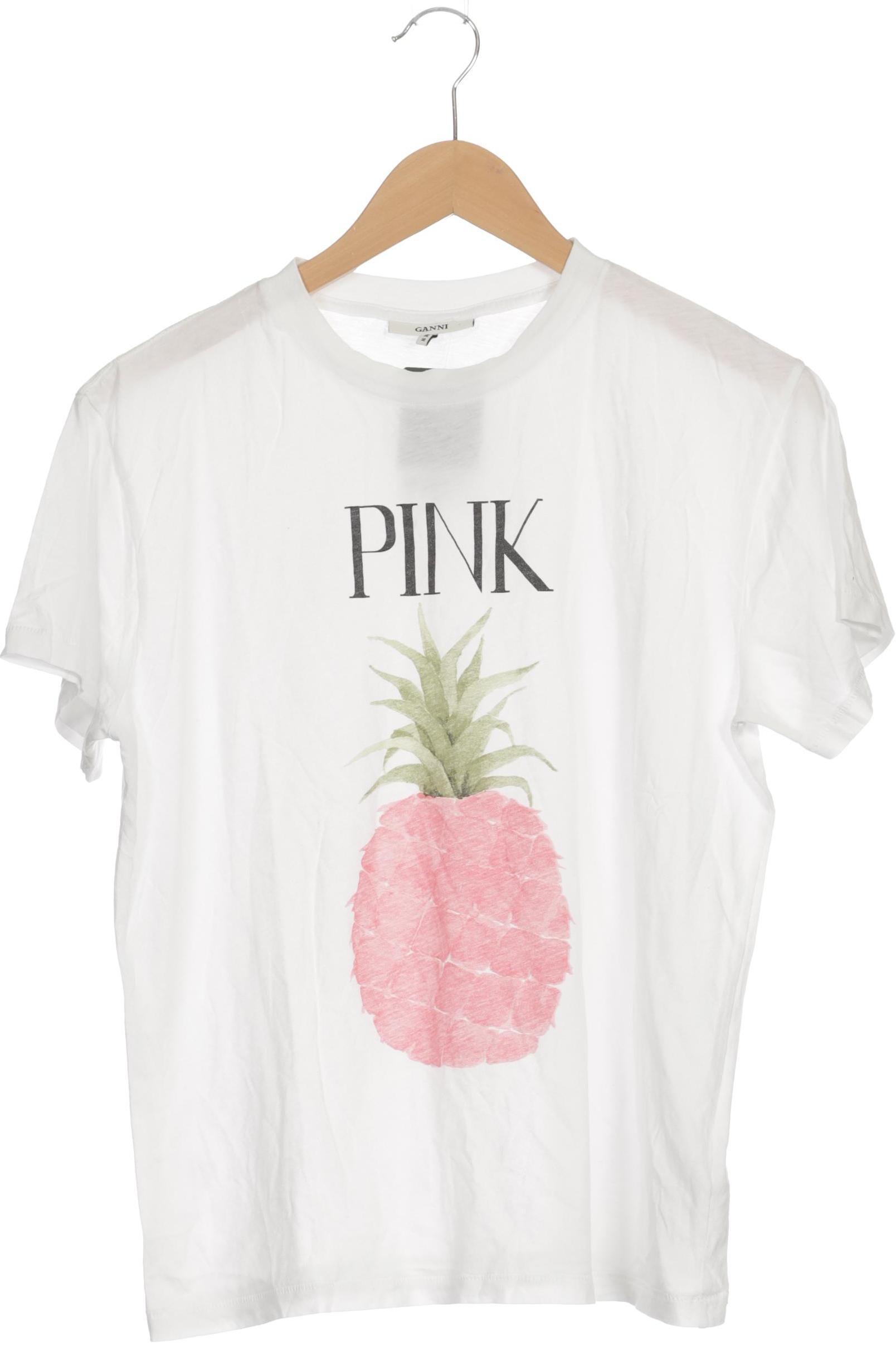 

Ganni Damen T-Shirt, weiß, Gr.