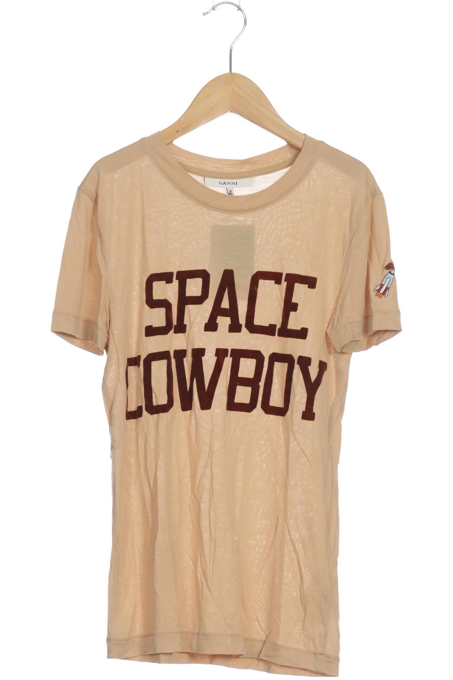 

Ganni Damen T-Shirt, beige, Gr.