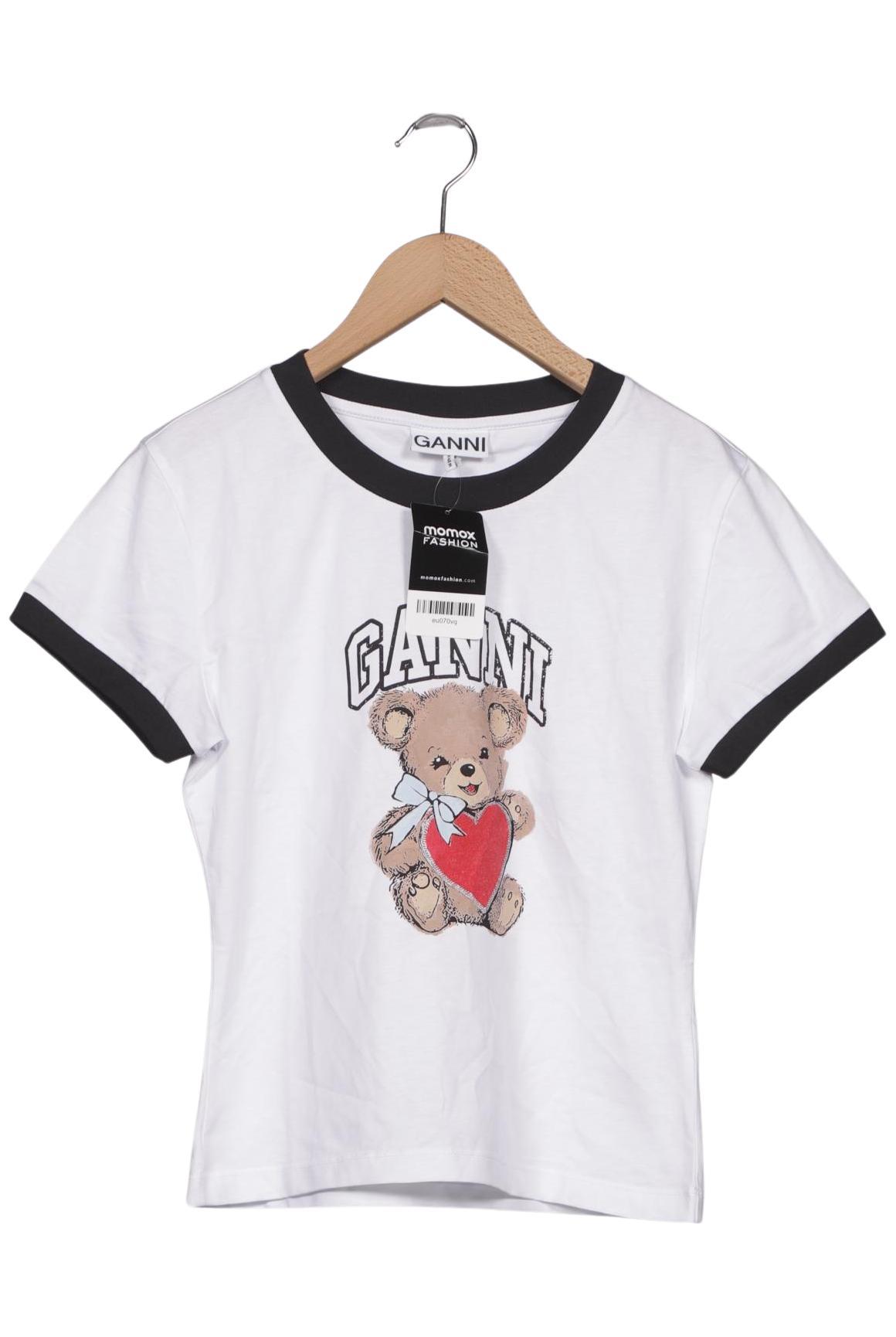 

Ganni Damen T-Shirt, weiß, Gr. 38