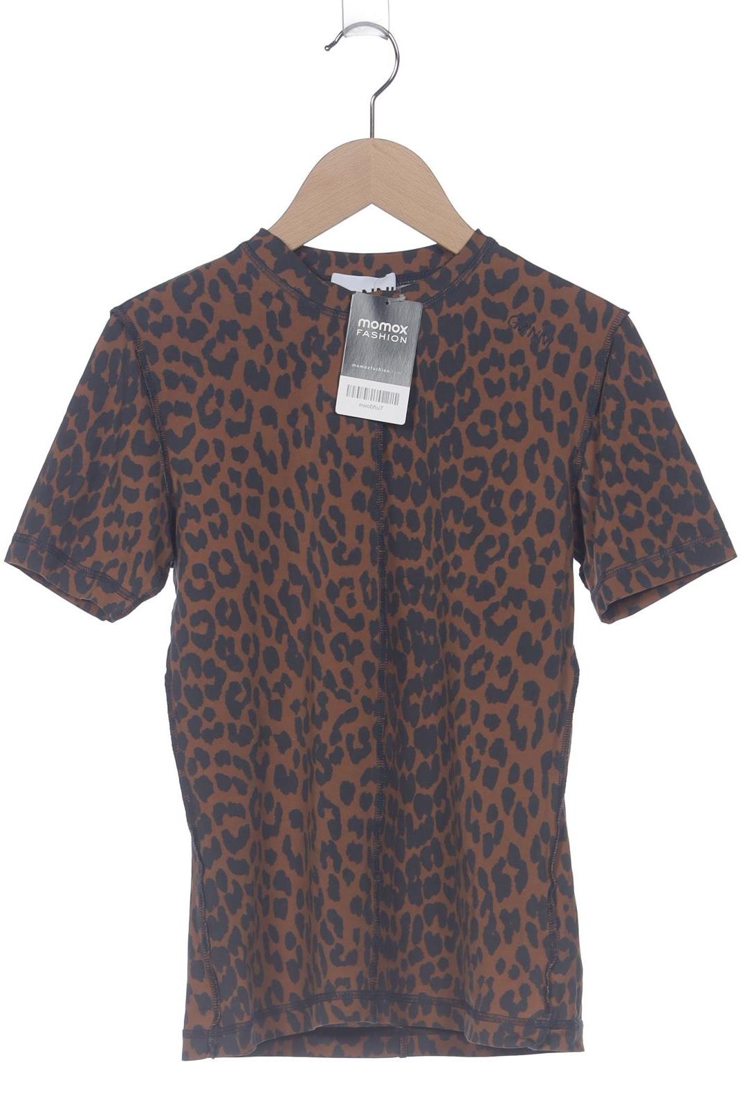 

Ganni Damen T-Shirt, braun, Gr. 34
