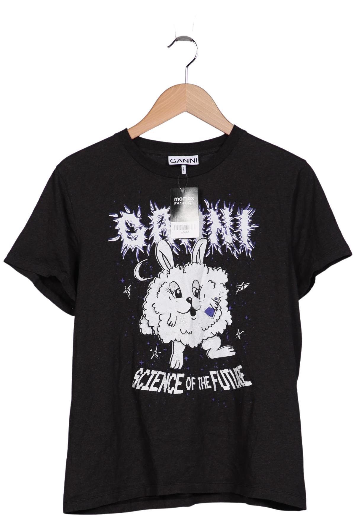 

Ganni Damen T-Shirt, schwarz, Gr. 38