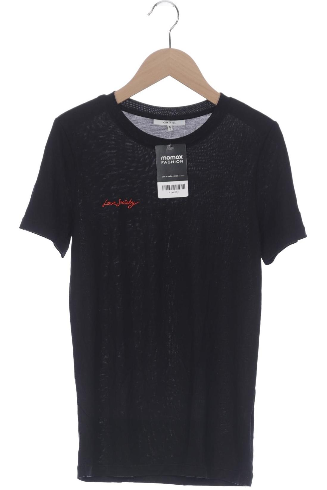 

Ganni Damen T-Shirt, schwarz, Gr. 36