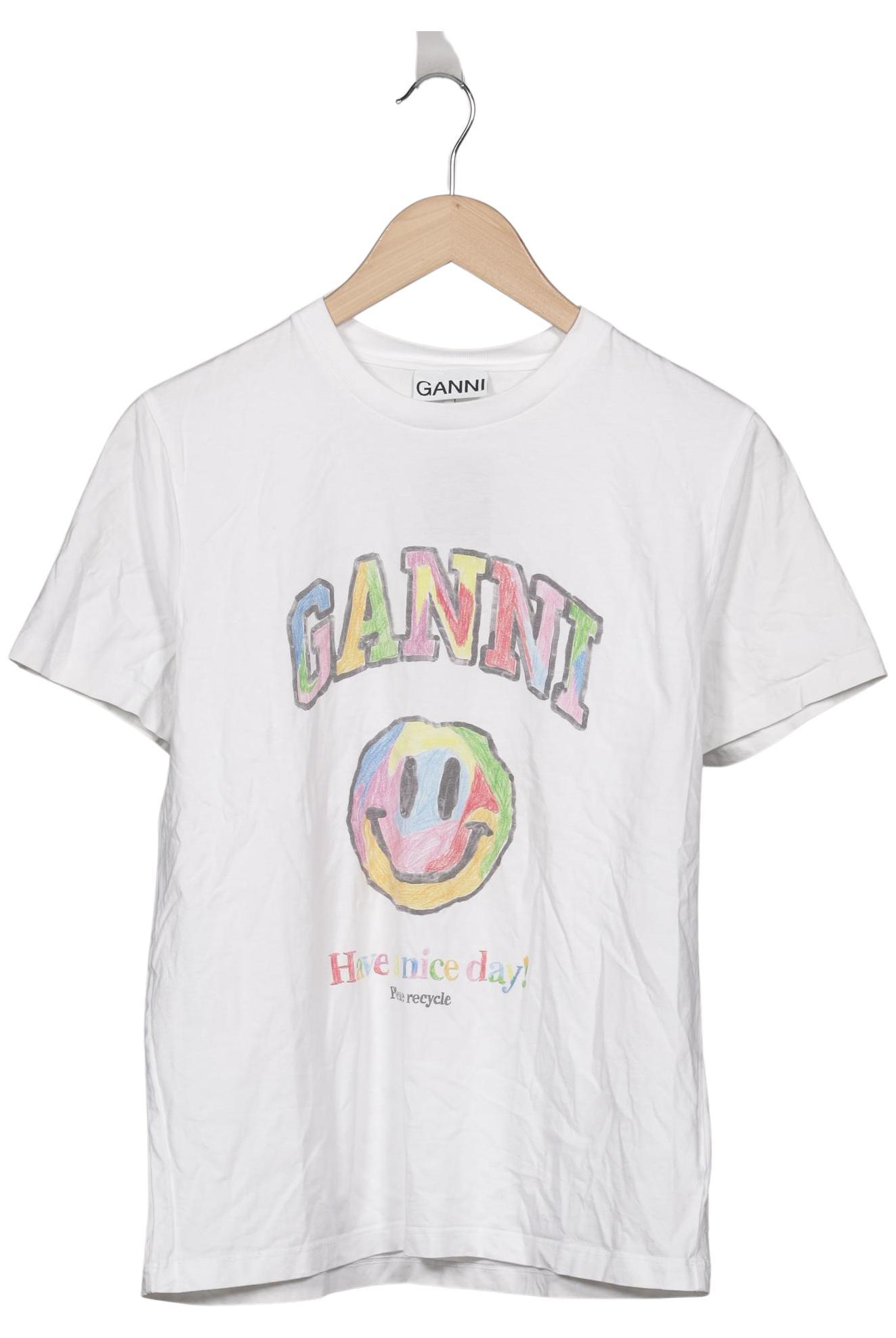 

Ganni Damen T-Shirt, weiß, Gr. 36