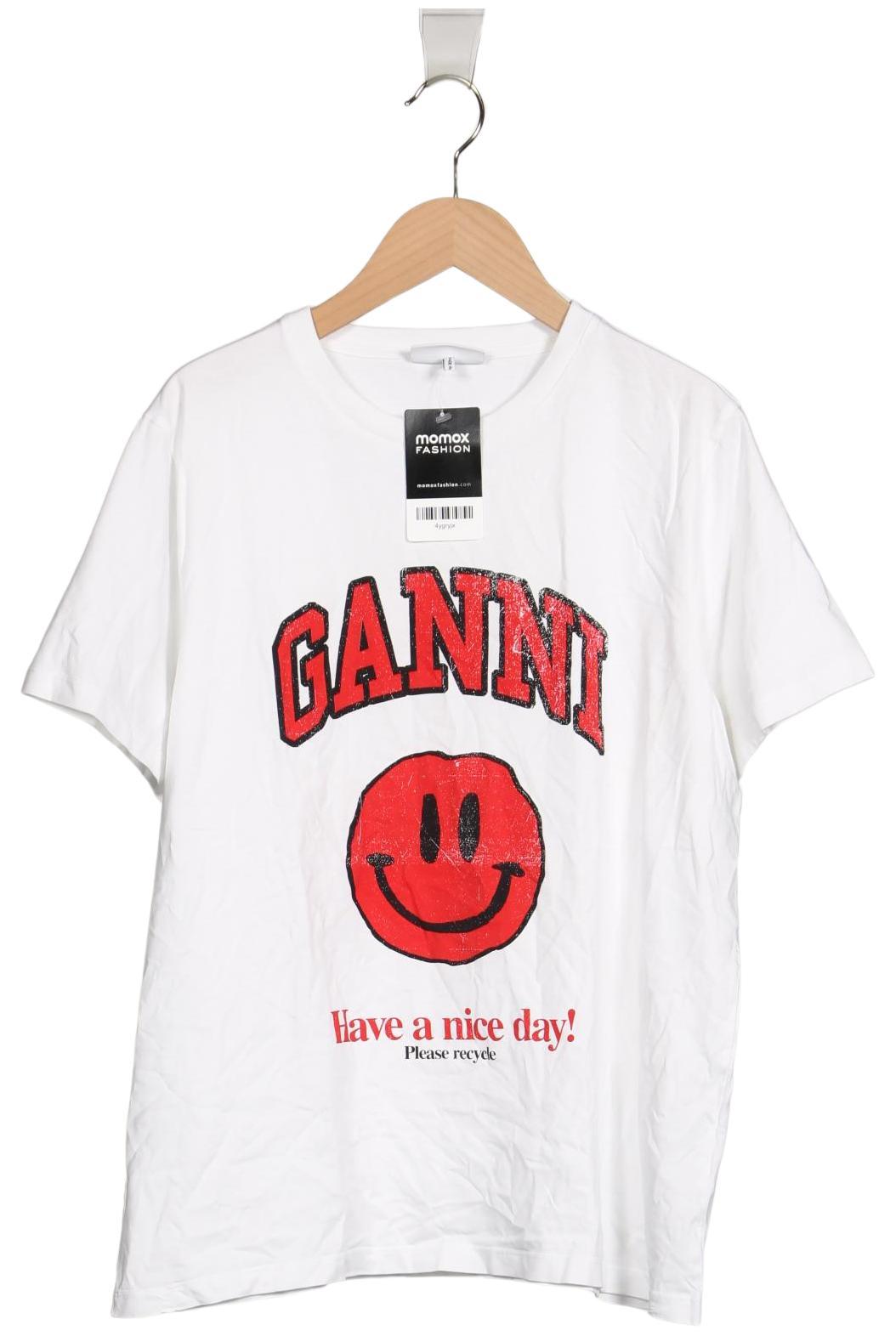 

Ganni Damen T-Shirt, weiß, Gr. 38