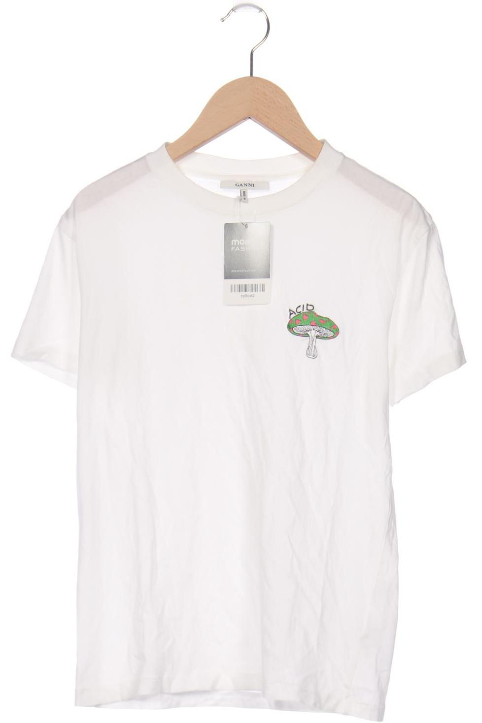 

Ganni Damen T-Shirt, weiß, Gr. 34