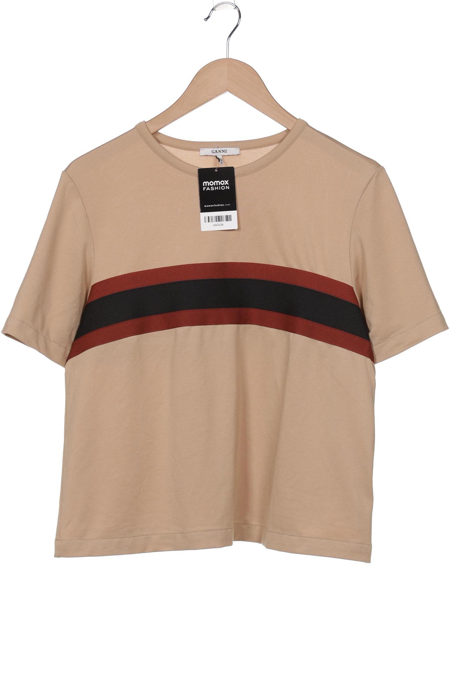 

Ganni Damen T-Shirt, beige, Gr. 38