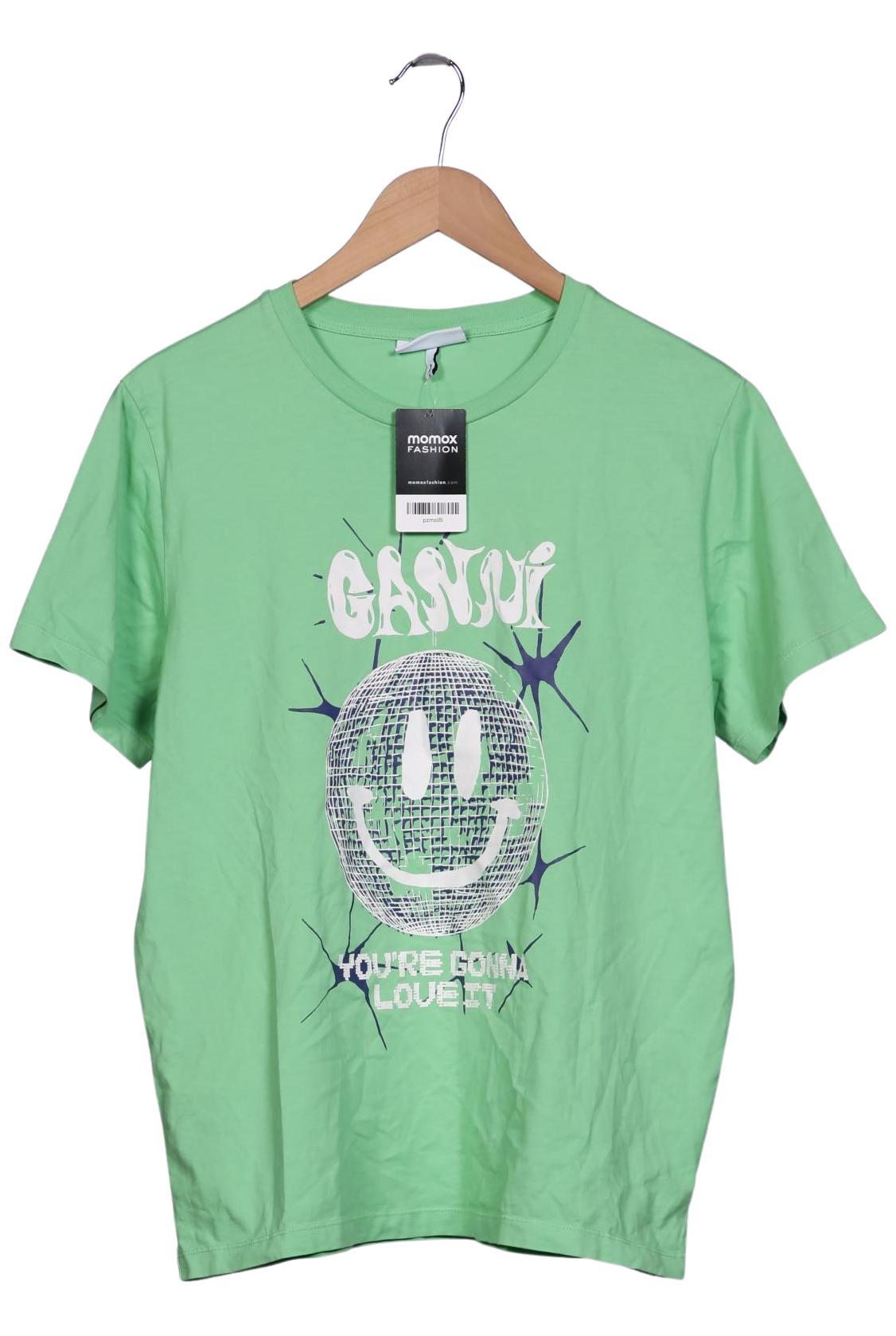 

Ganni Damen T-Shirt, grün, Gr. 38