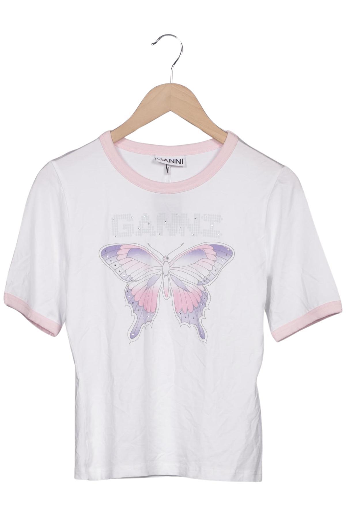 

Ganni Damen T-Shirt, weiß, Gr. 36