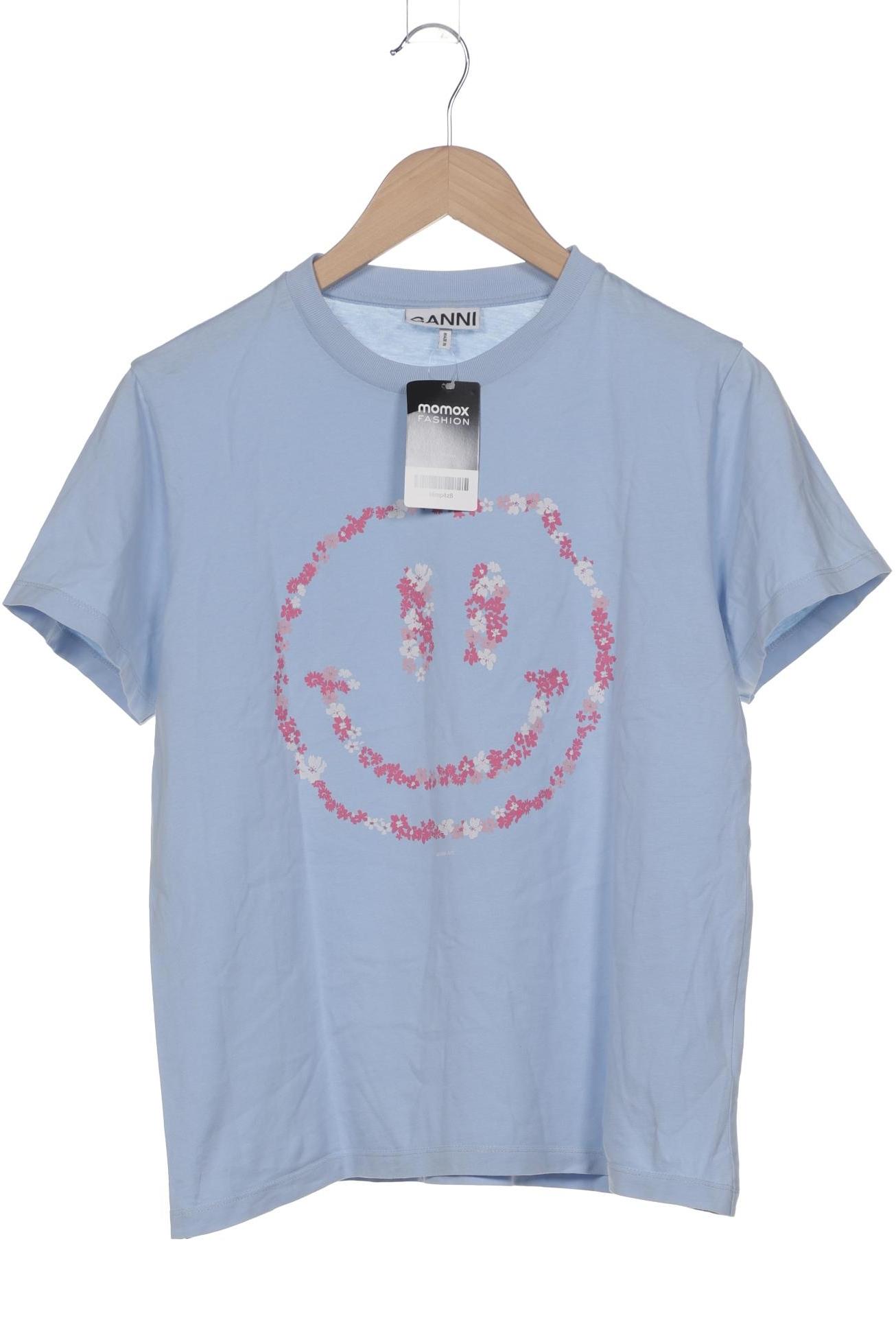 

Ganni Damen T-Shirt, hellblau, Gr. 36