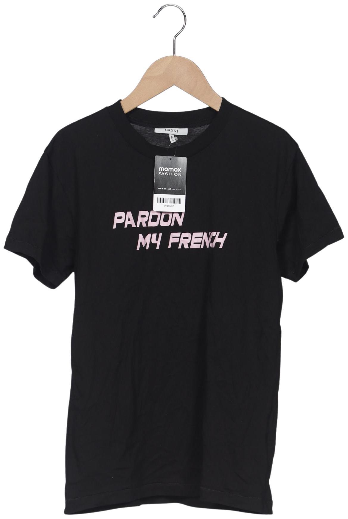 

Ganni Damen T-Shirt, schwarz, Gr. 36