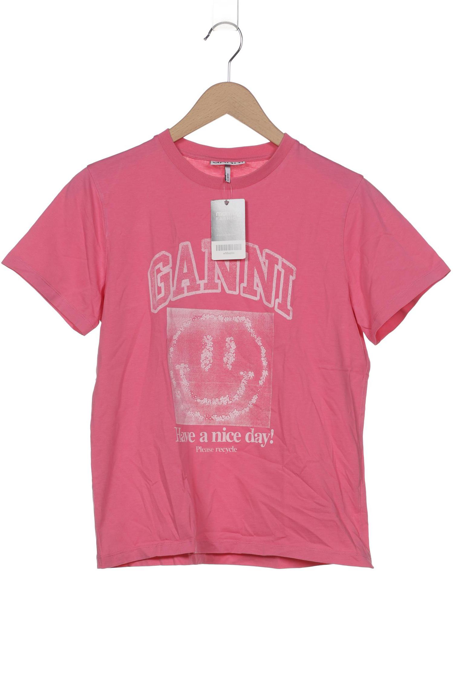 

Ganni Damen T-Shirt, pink, Gr. 34