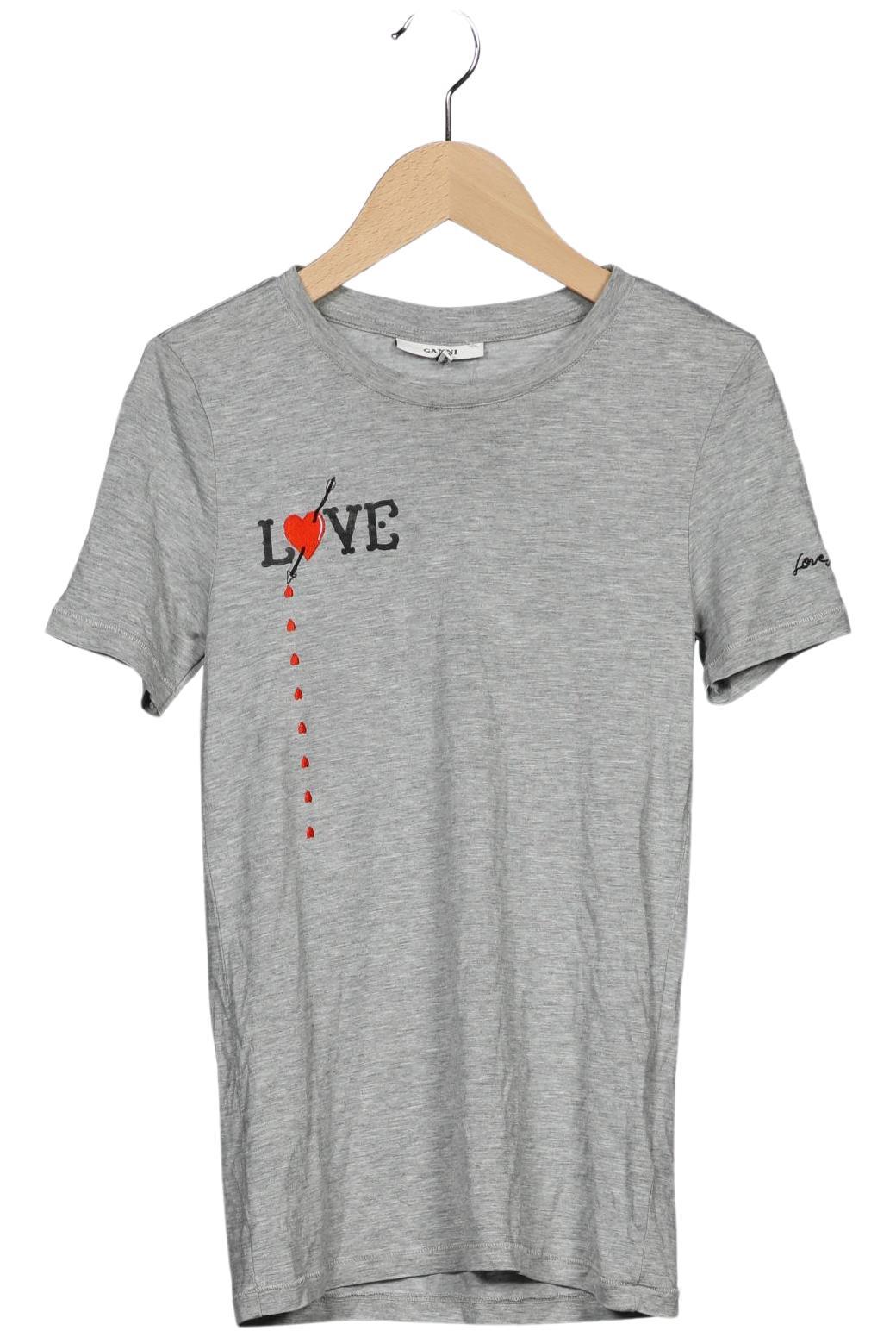 

Ganni Damen T-Shirt, grau, Gr. 36