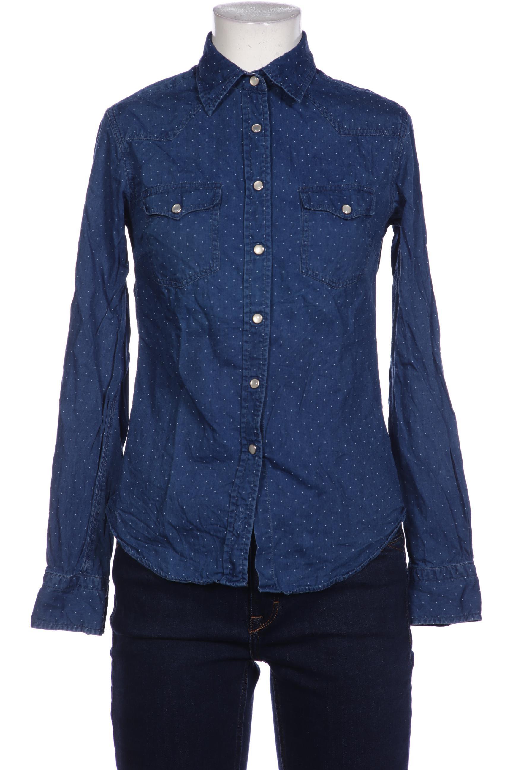 

Gant Damen Bluse, blau, Gr. 34