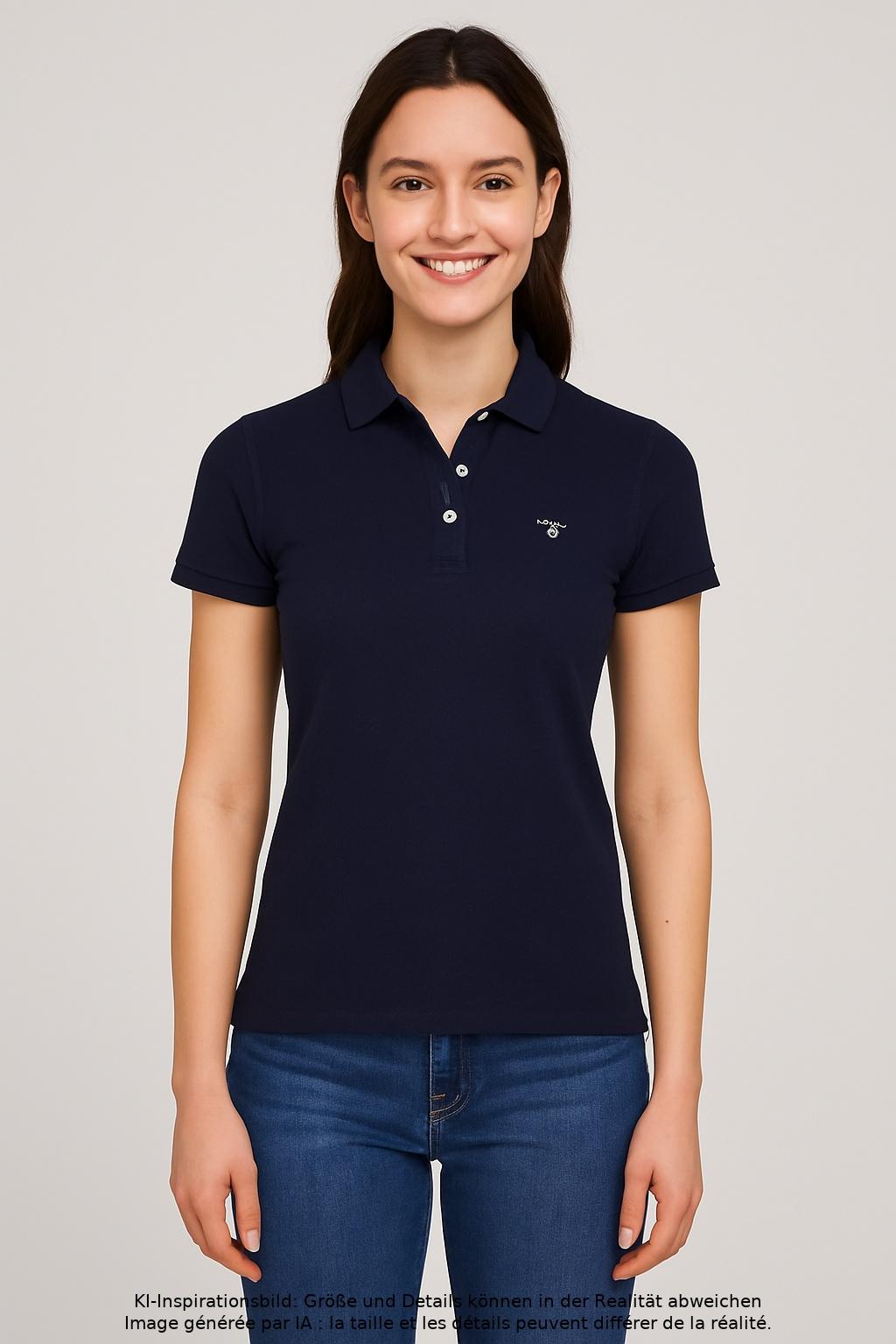 

Gant Damen Poloshirt, marineblau, Gr. 34
