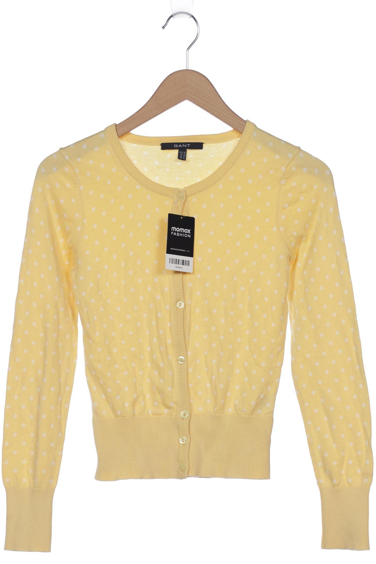 

Gant Damen Strickjacke, gelb, Gr. 34