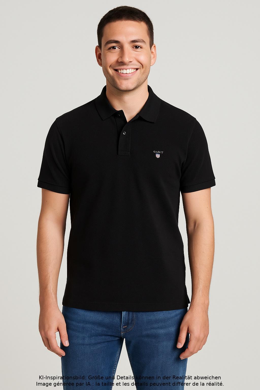 

Gant Herren Poloshirt, schwarz, Gr. 46